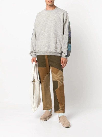 Kapital patchwork crew-neck sweatshirt outlook