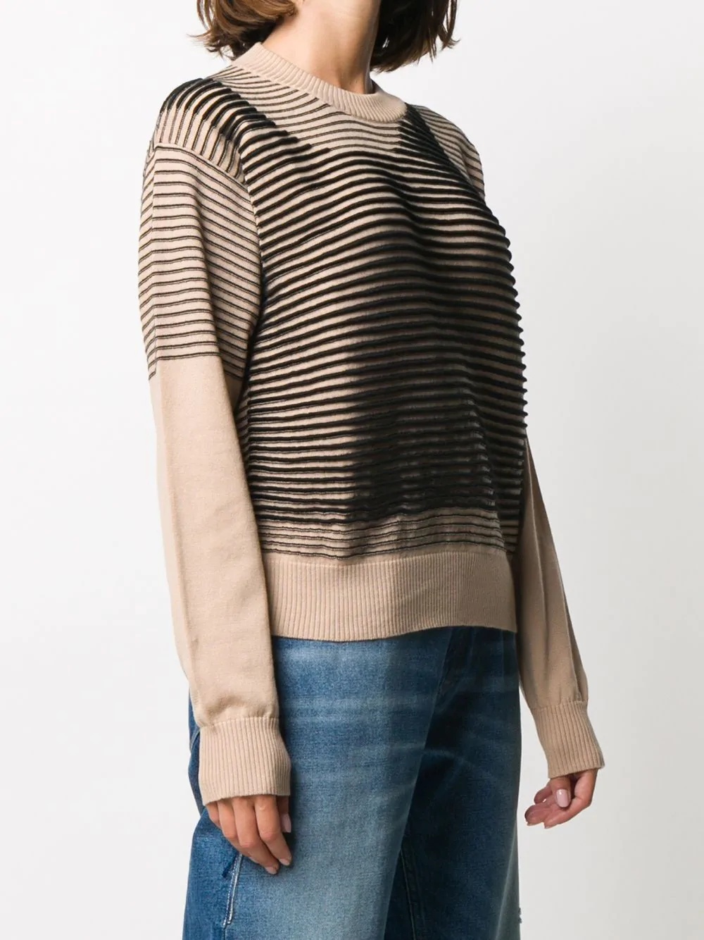 asymmetric knitted jumper - 3