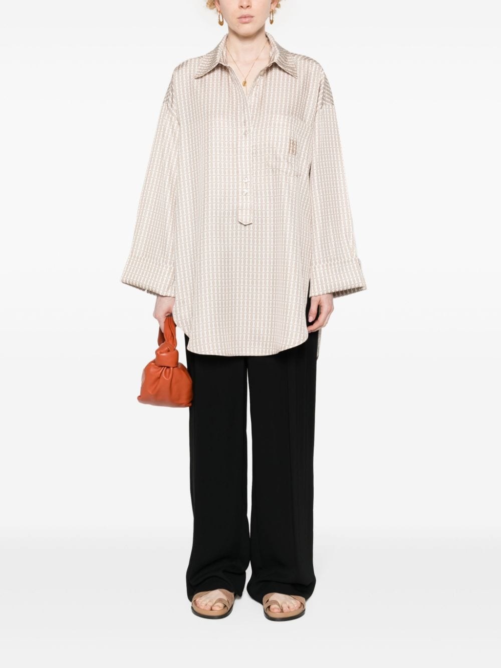 geometric-pattern blouse - 2