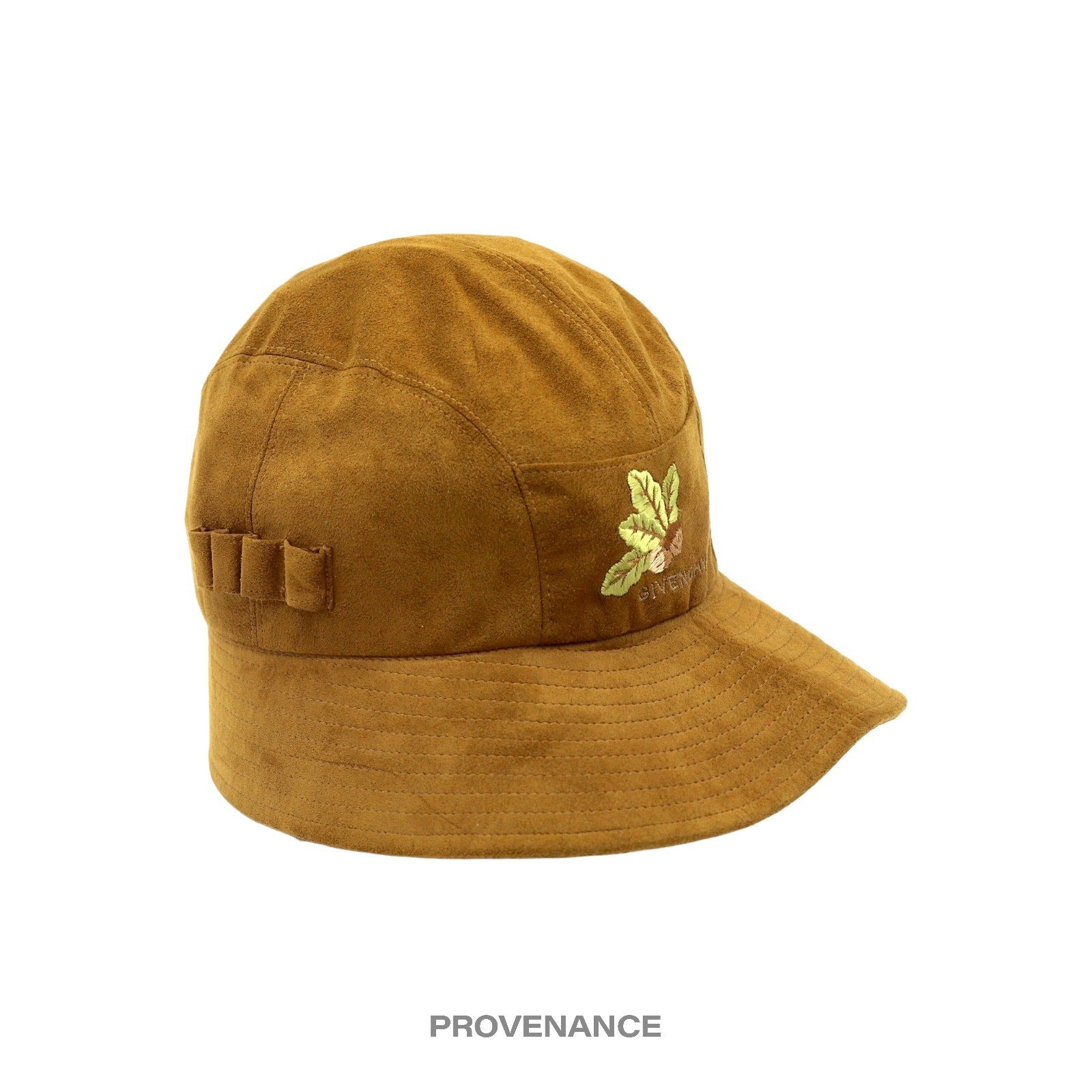 Givenchy Asymmetric Bucket Hat - Brown Acorn Microsuede - 3