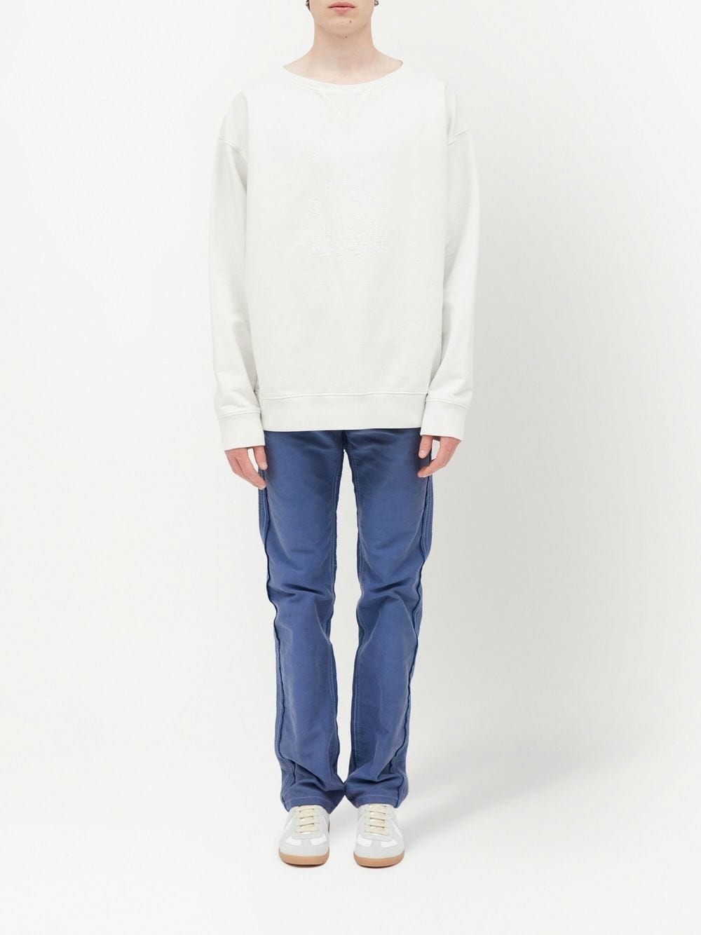 numbers-print long-sleeve jumper - 2