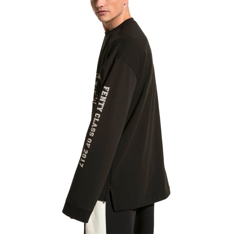 (WMNS) PUMA X Rihanna Fenty Long Sleeve Crew Neck 'Black' 575871-01 - 7