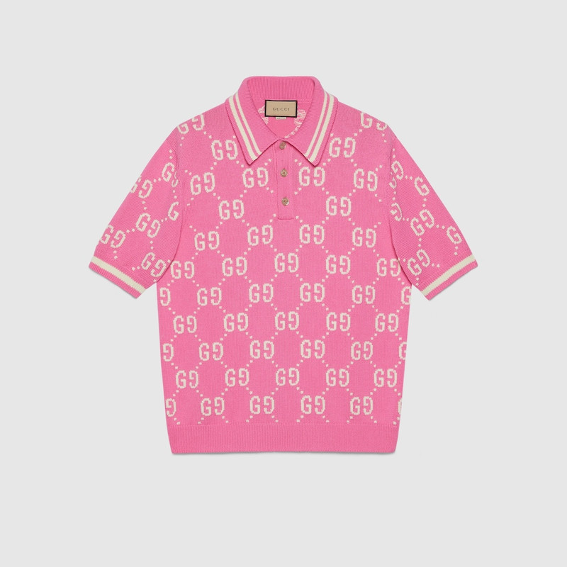 GG cotton intarsia polo 1