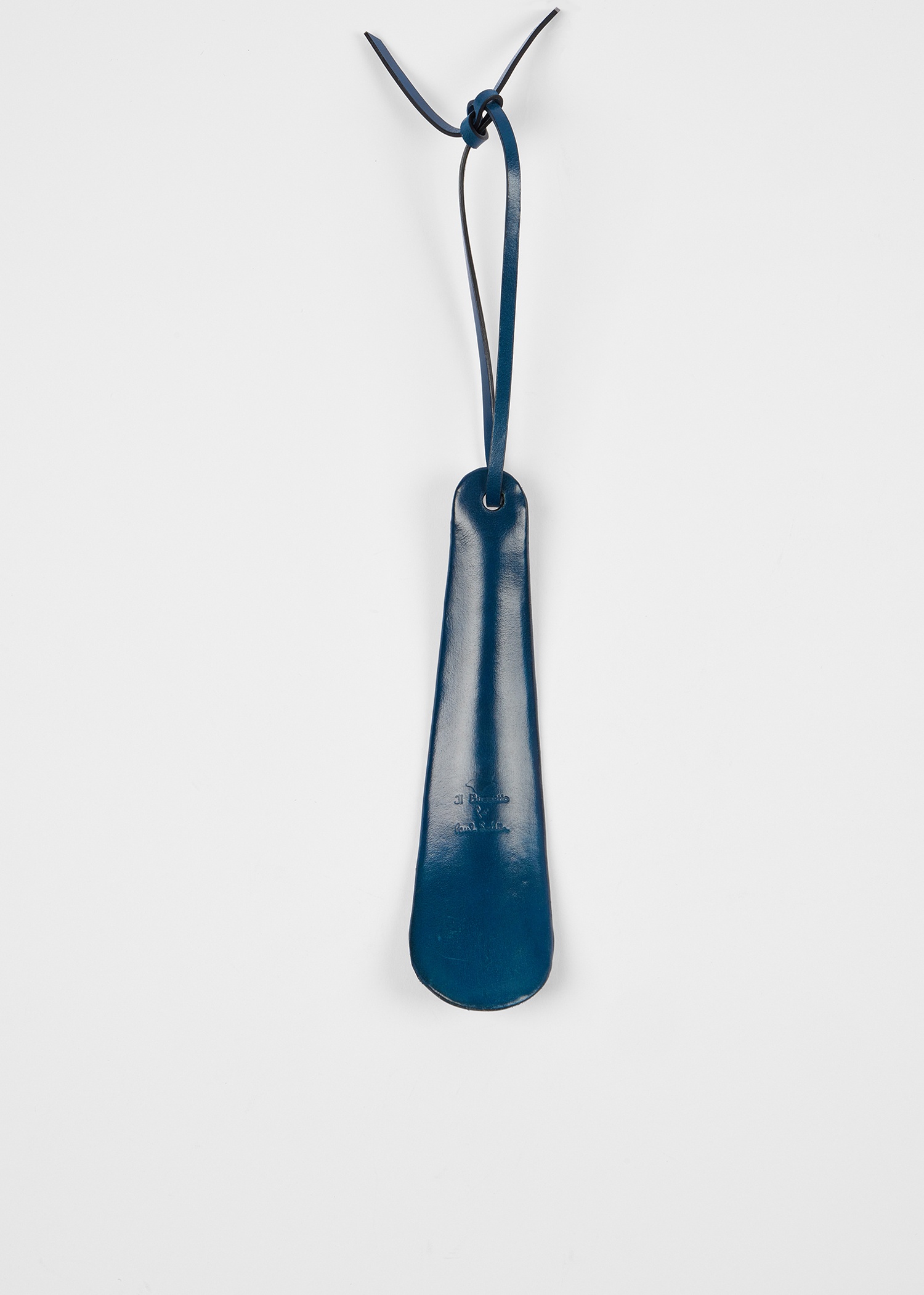 Il Bussetto for Paul Smith - Poseidon Blue Leather Small Shoehorn - 3