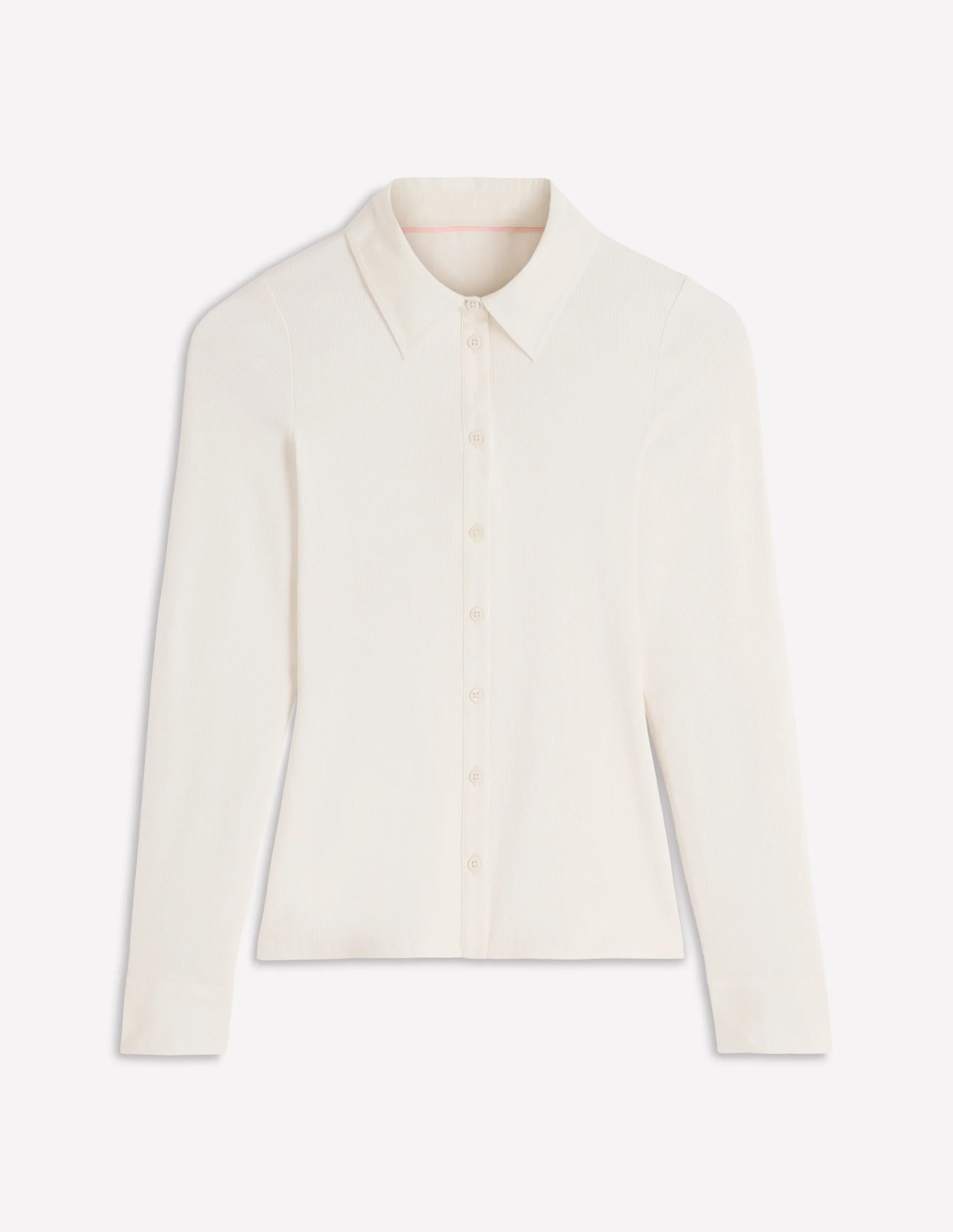 Collared Button Through Top-Ivory - 1