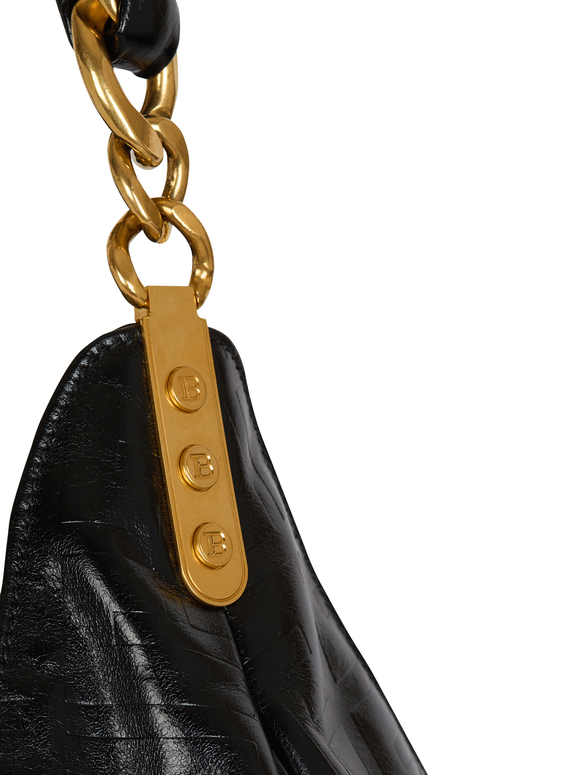 1945 Soft Hobo crinkled leather tote bag with monogram - 5