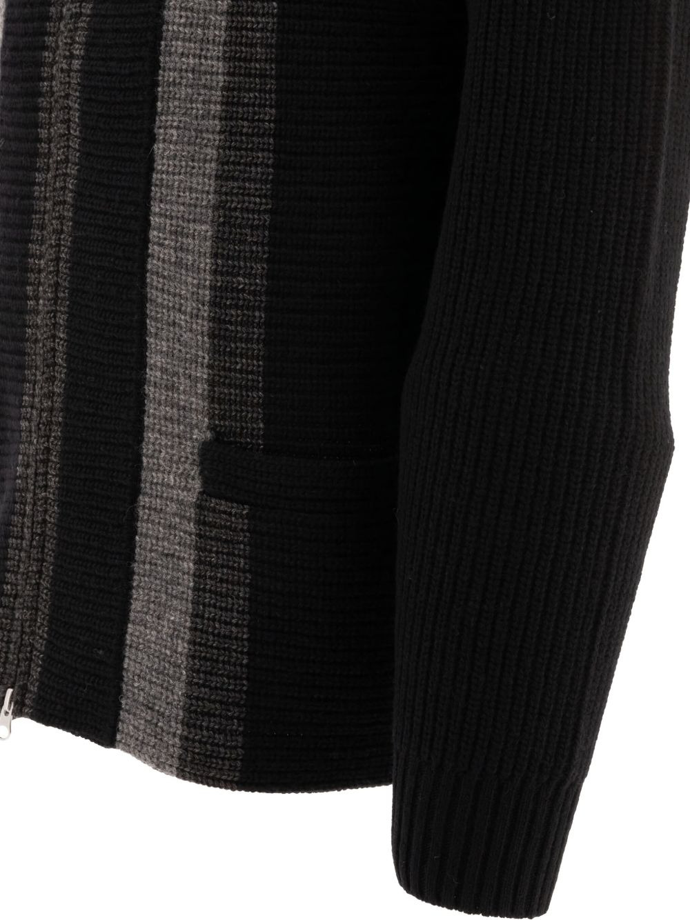 ribbed-knit striped cardigan - 4