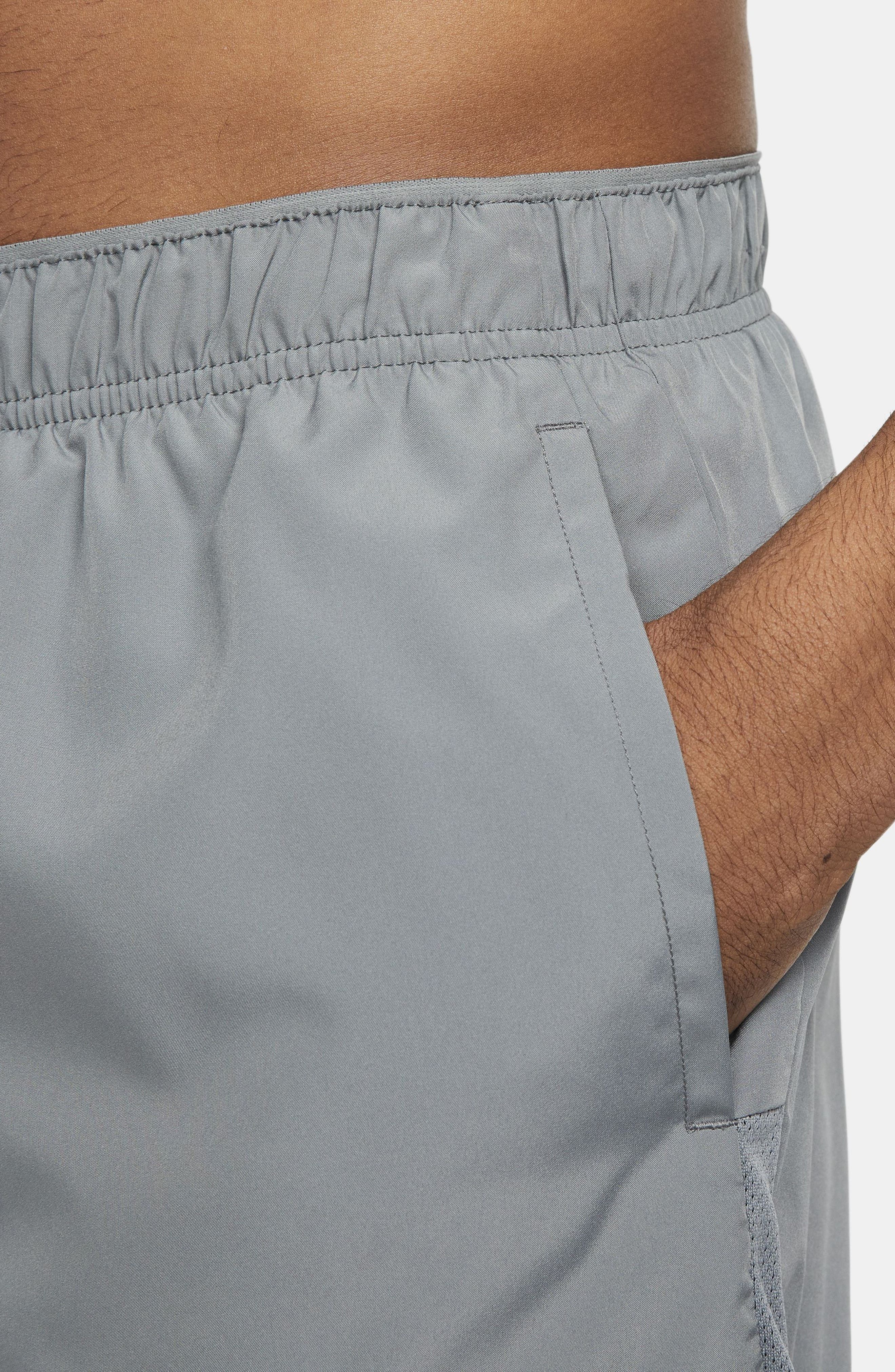 Nike Dri-FIT Challenger 5-Inch Brief Lined Shorts in Smoke Grey/Smoke Grey/Black at Nordstrom - 3