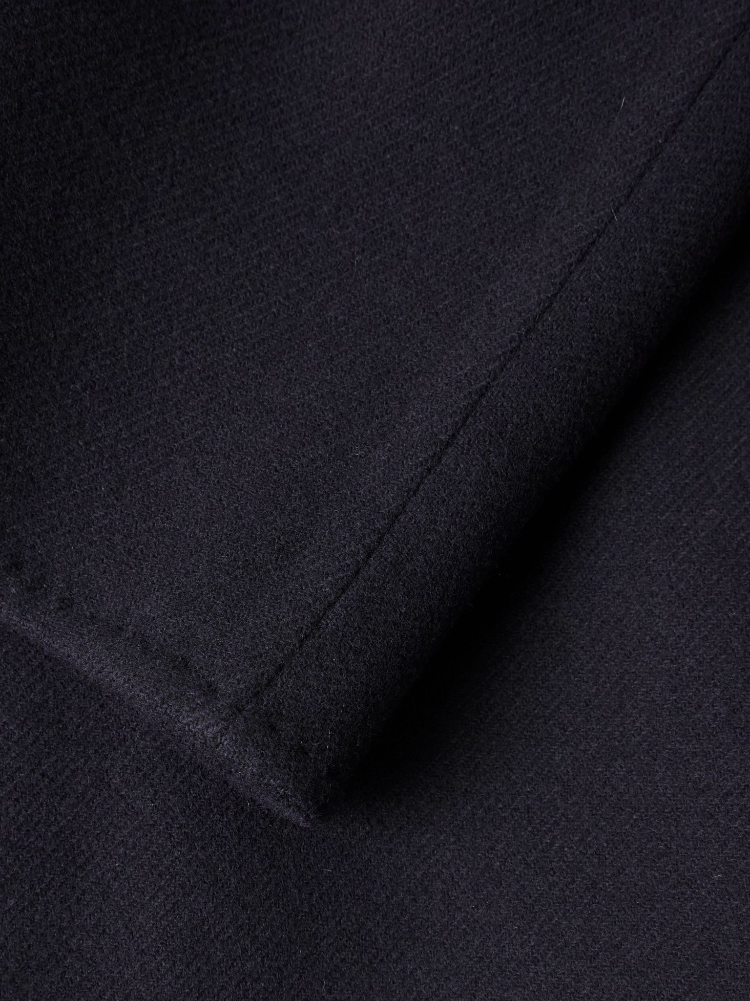 Double-Breasted Wool Overcoat Navy - 6