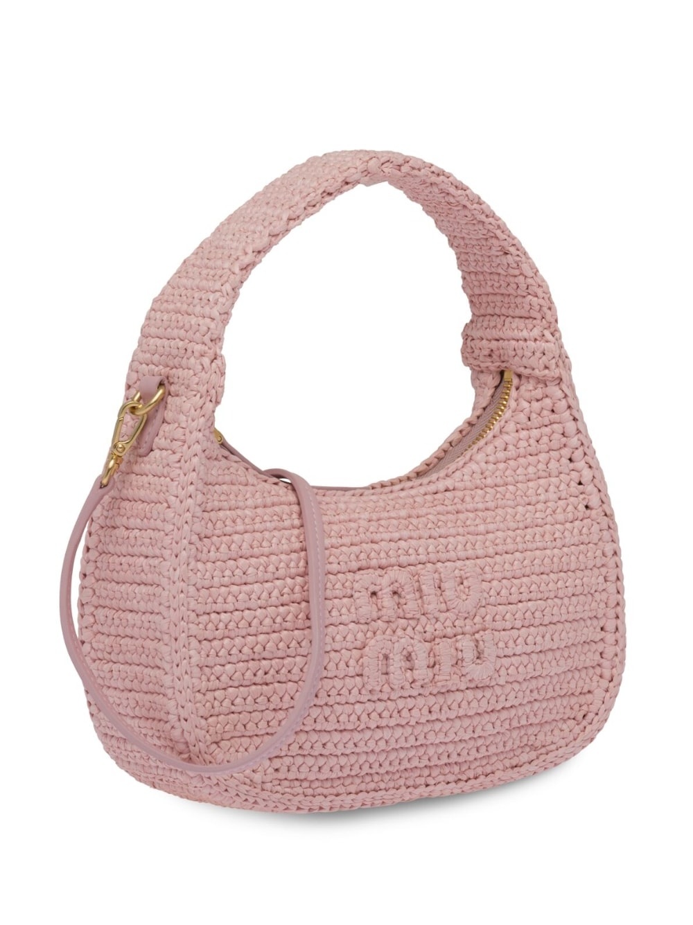 crochet-knit hobo bag - 5