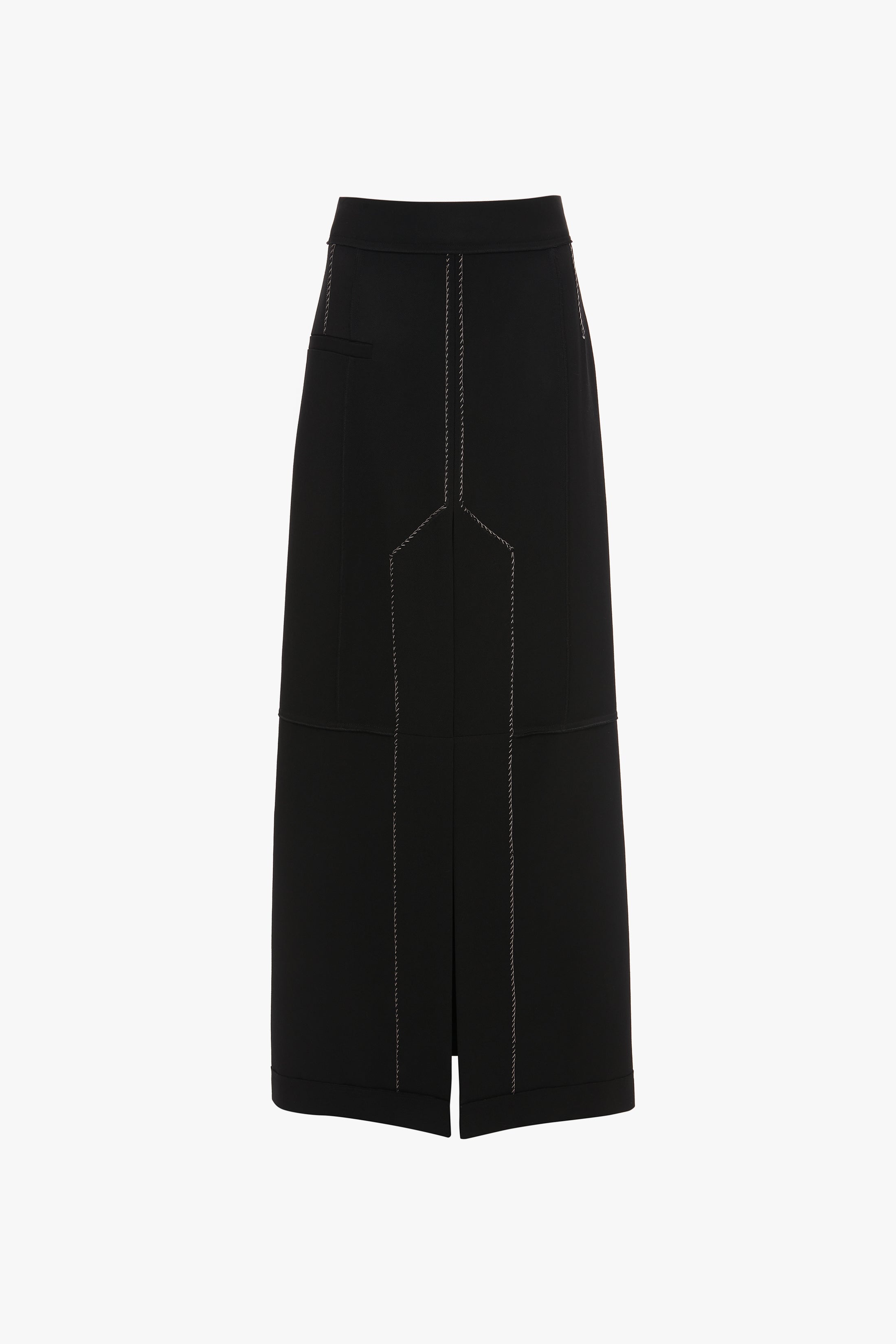 Deconstructed Floor-Length Skirt In Black - 1