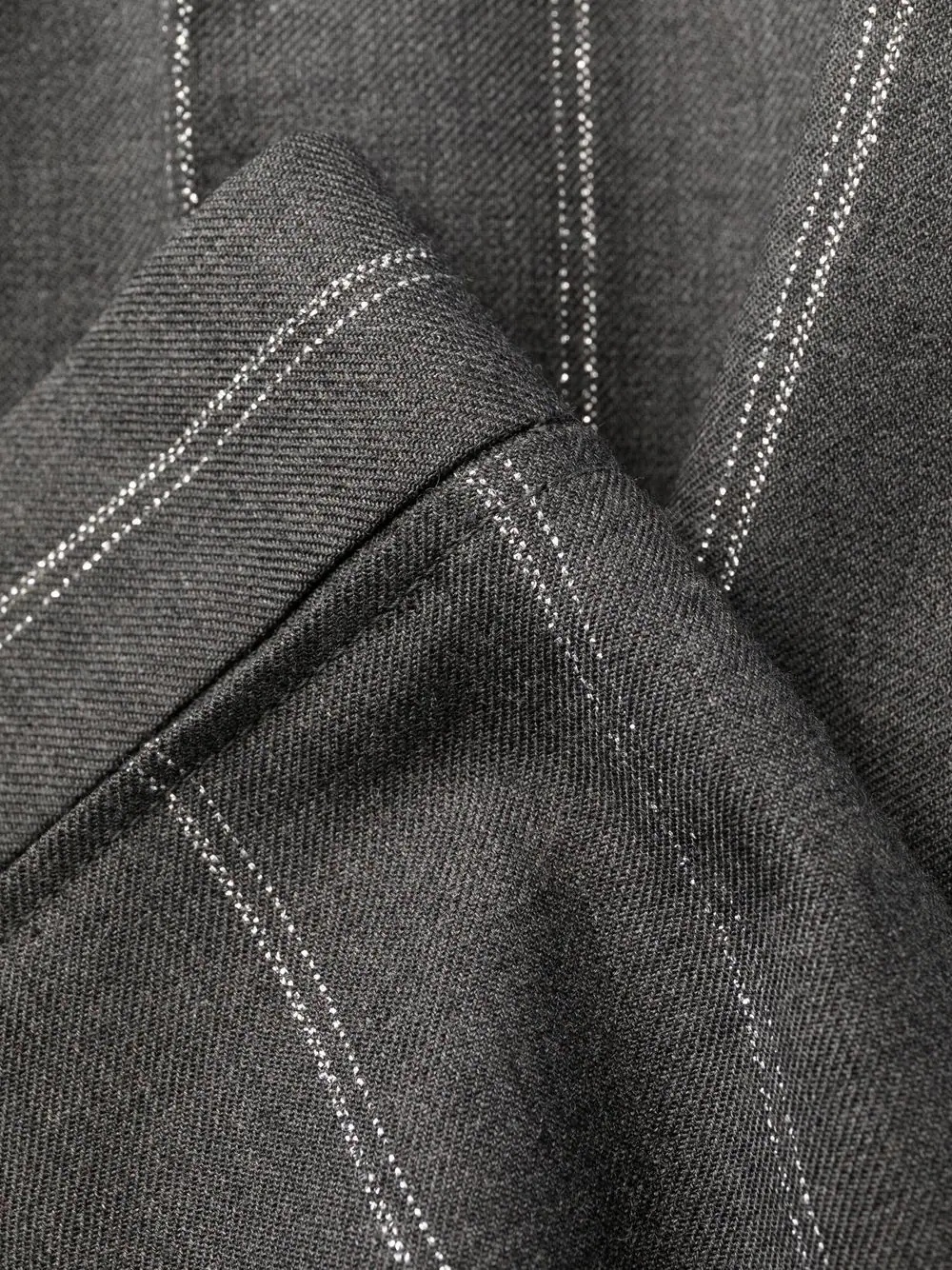 stitch-detail striped tailored trousers - 6