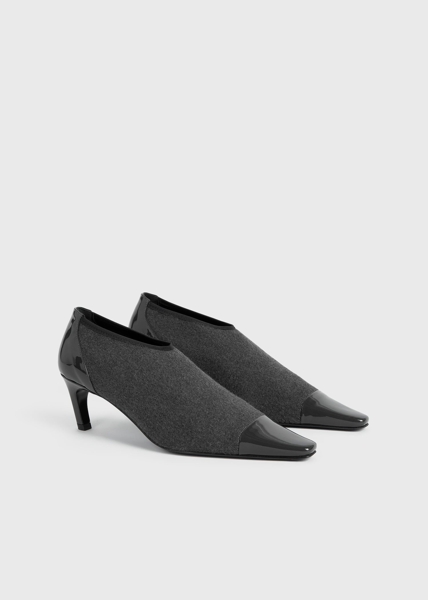 Bi-material pumps dark grey melange - 4