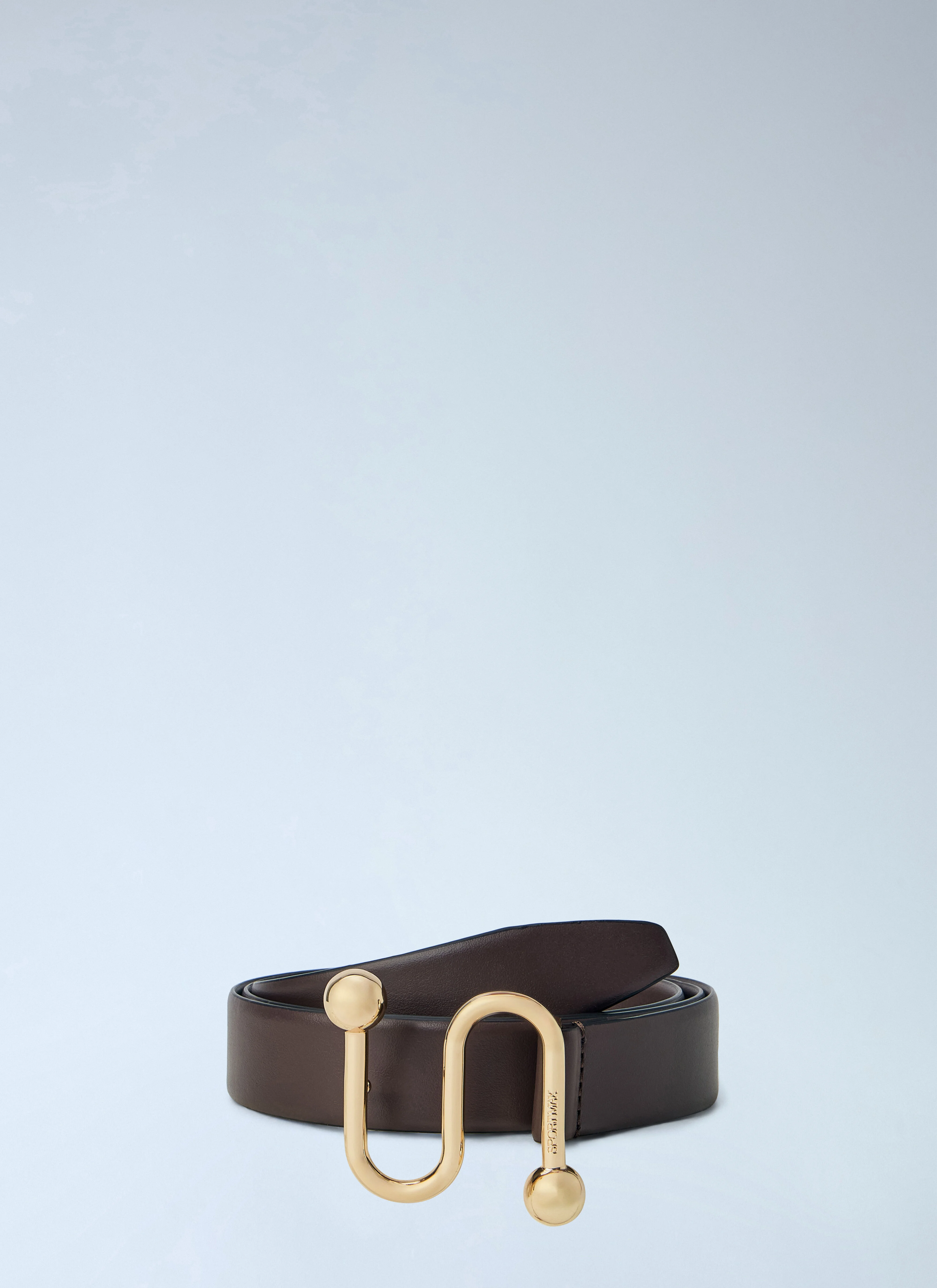Hook Buckle Leather Belt - 1