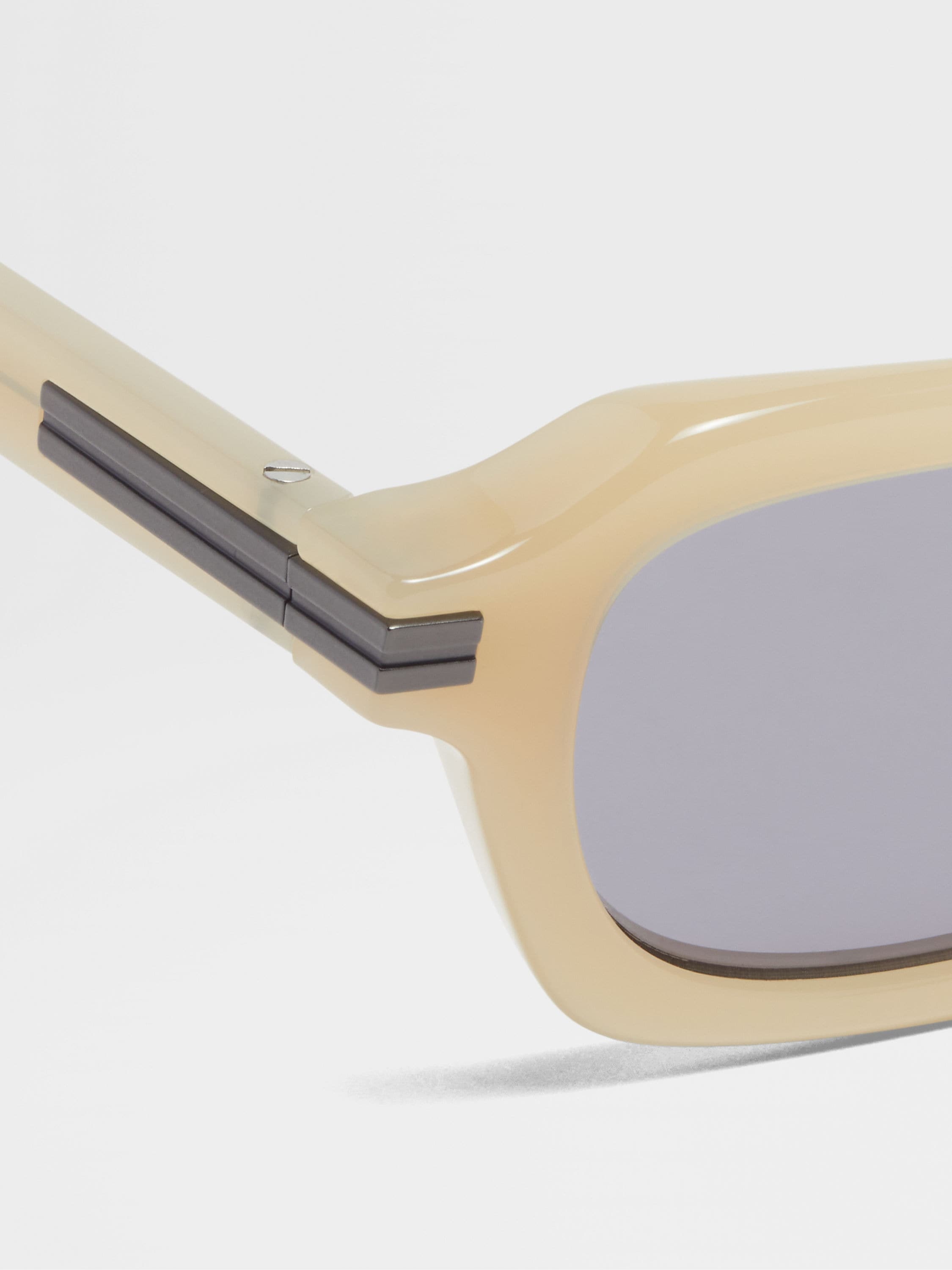 BEIGE ACETATE SUNGLASSES - 2