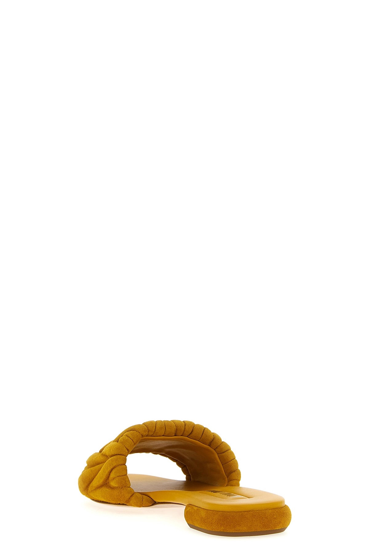 Matelassé suede slides - 3