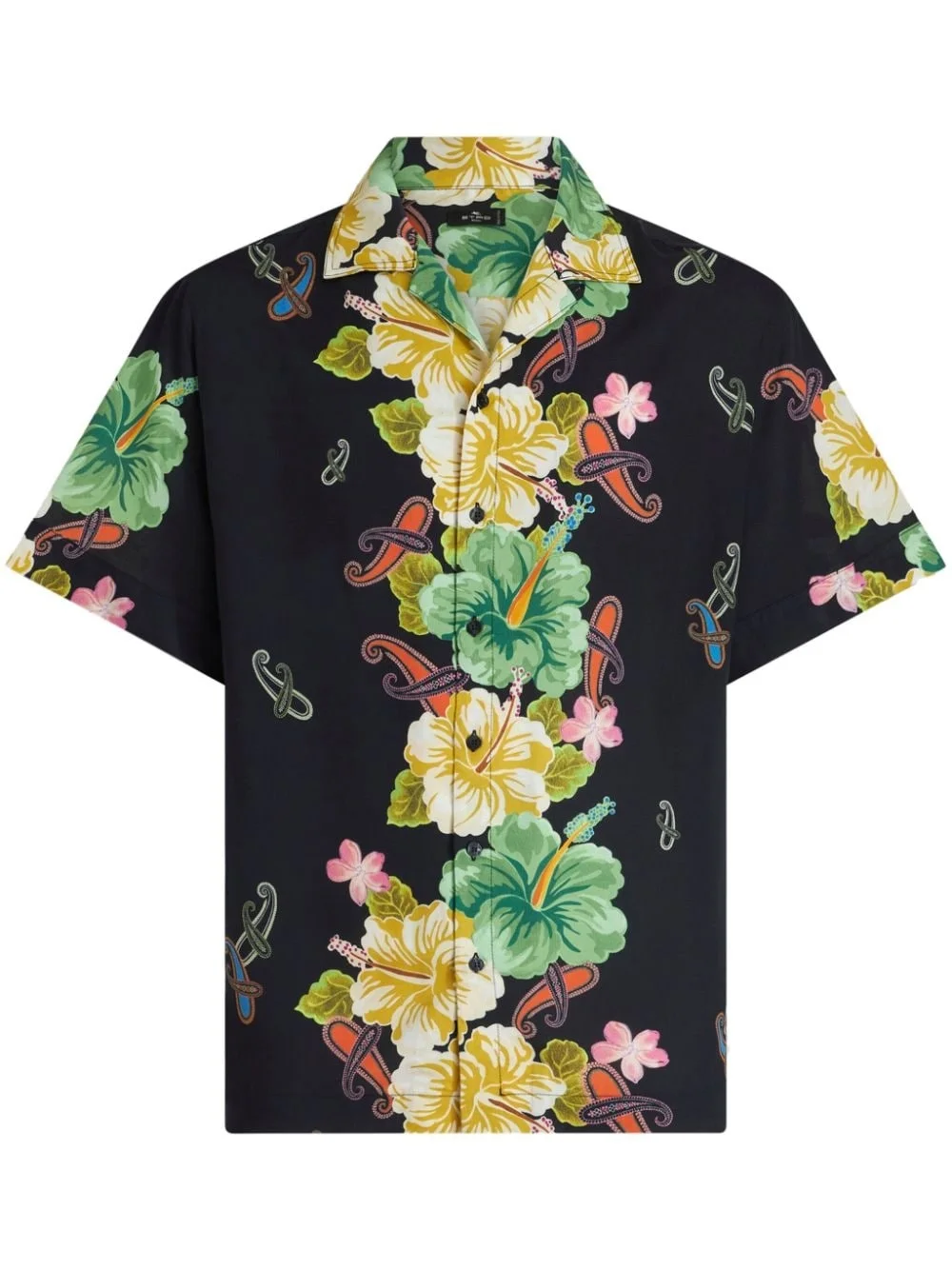 floral-print cotton shirt - 1