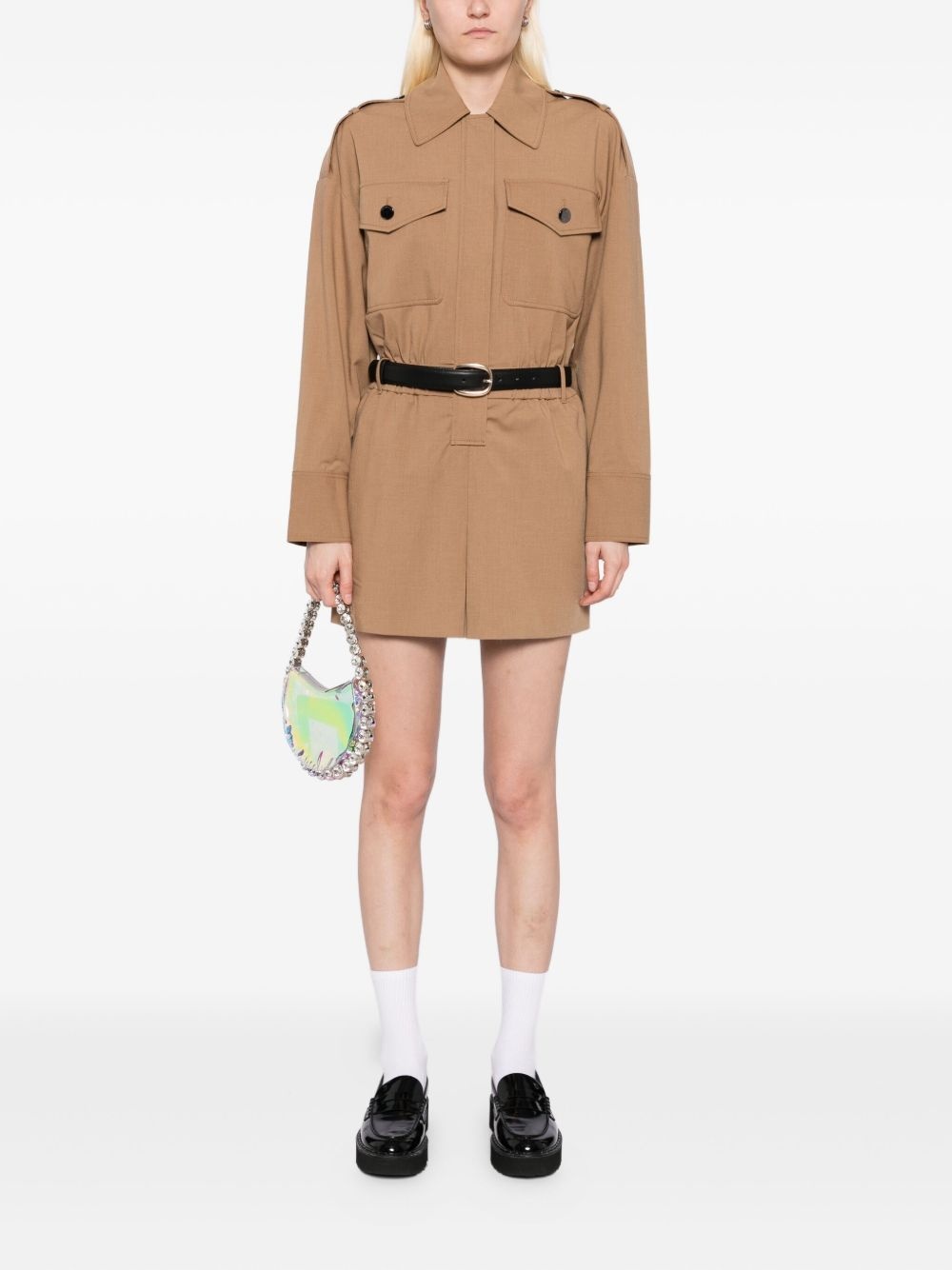 tan twill playsuit - 2