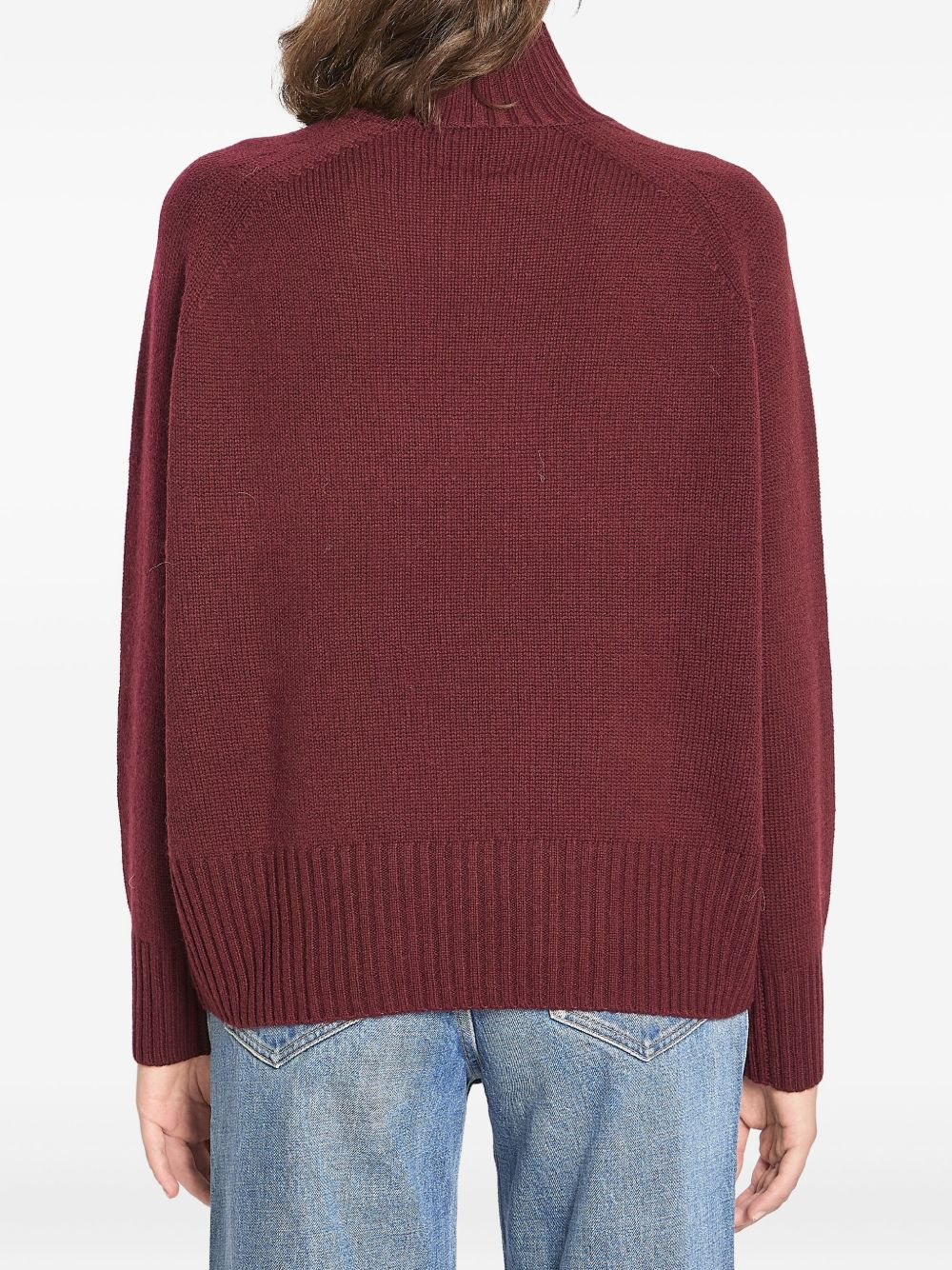 turtleneck ribbed-trim sweater - 4