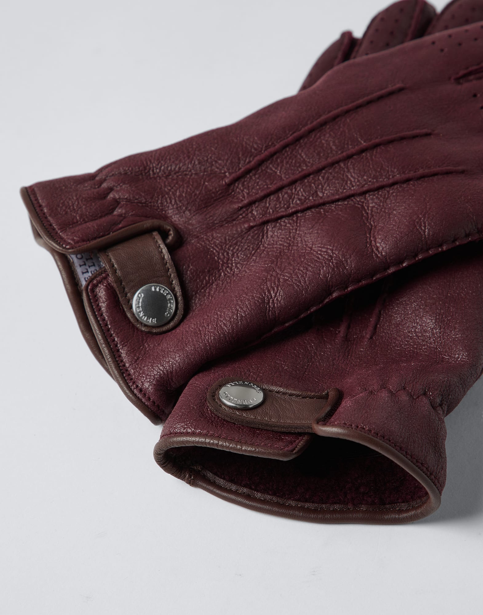 Vintage-effect shearling gloves - 2