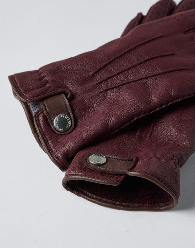 Brunello Cucinelli Vintage-effect shearling gloves outlook
