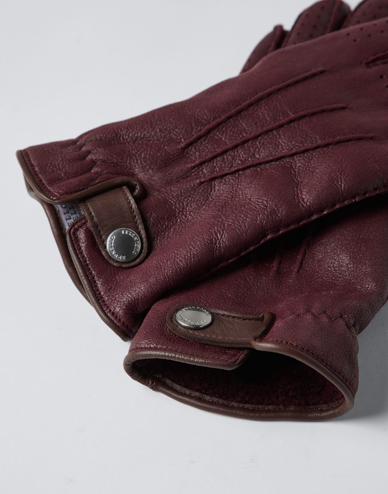 Brunello Cucinelli Vintage-effect shearling gloves outlook