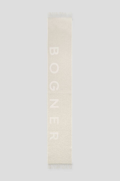 BOGNER Xouri Bouclé scarf in Off-white outlook