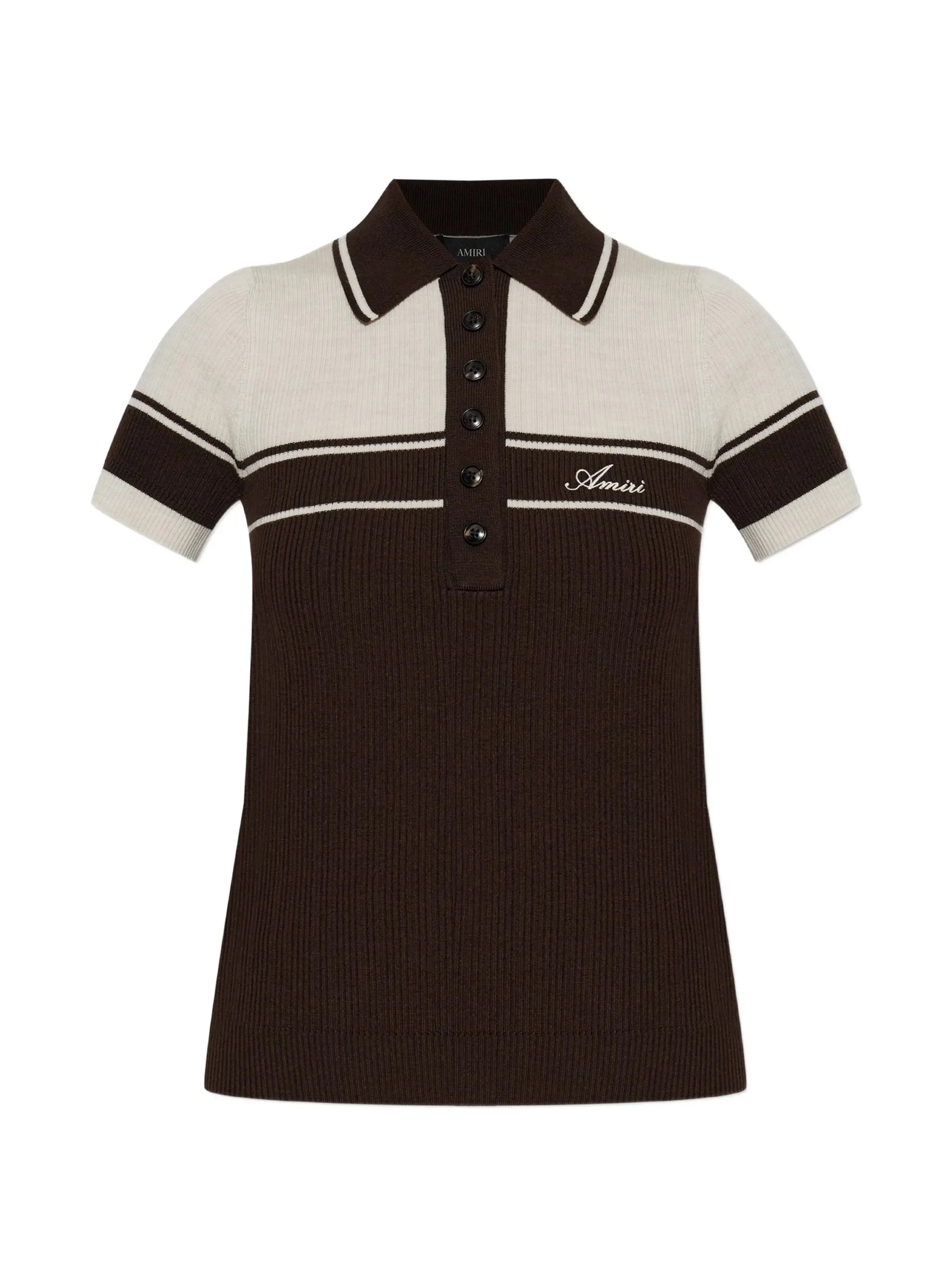 Amiri Wool Polo Shirt With Embroidered Logo - 1