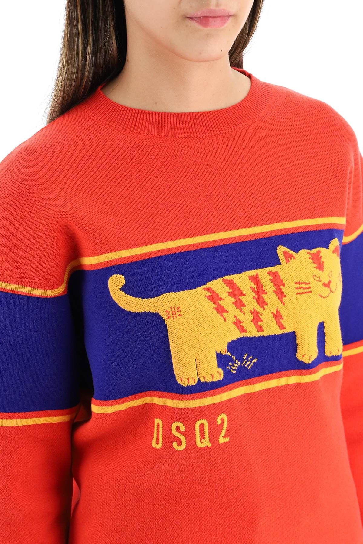 D2 TIGER COTTON SWEATER - 5