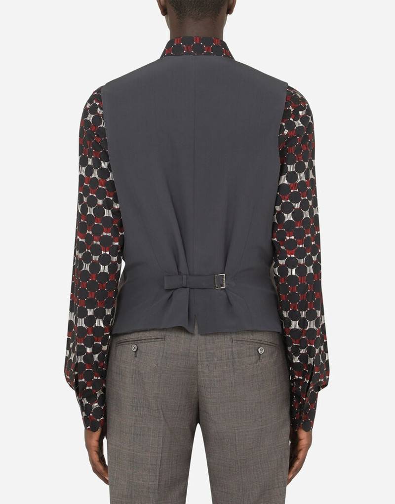 Wool glen plaid vest 3