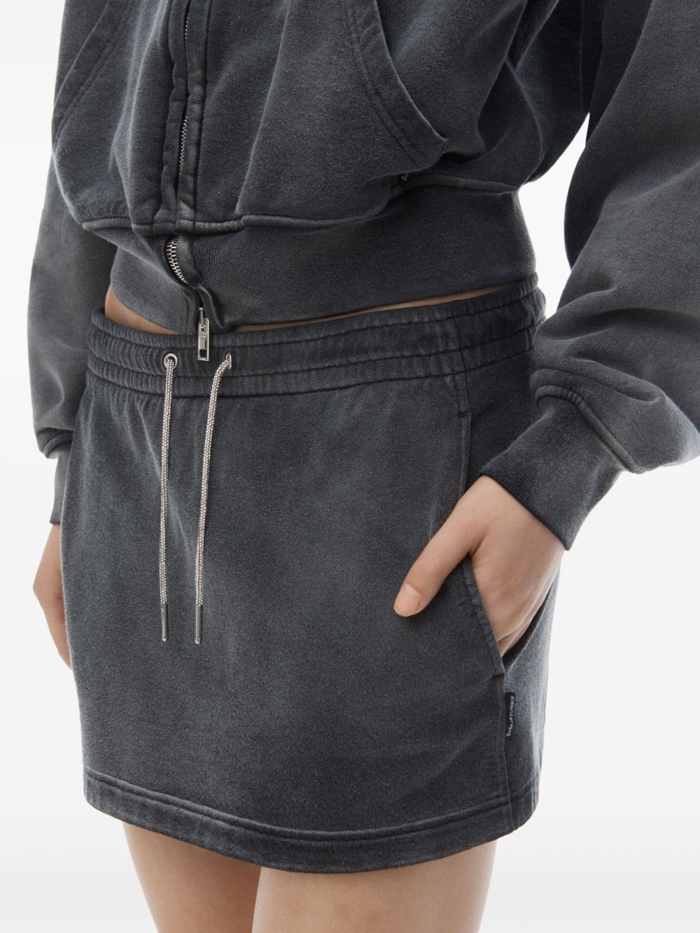 drawstring-waist mini skirt - 4
