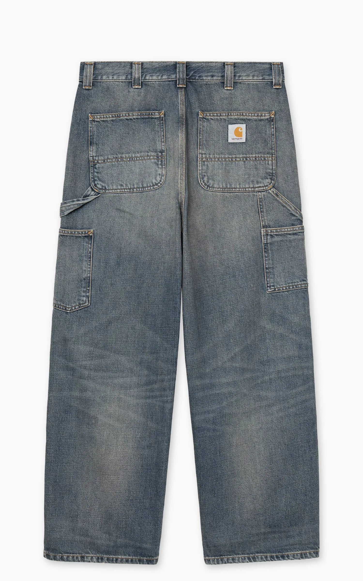 CARHARTT WIP OAKLAND PANT CAMANO DENIM WORN USED WASH BLUE - 1