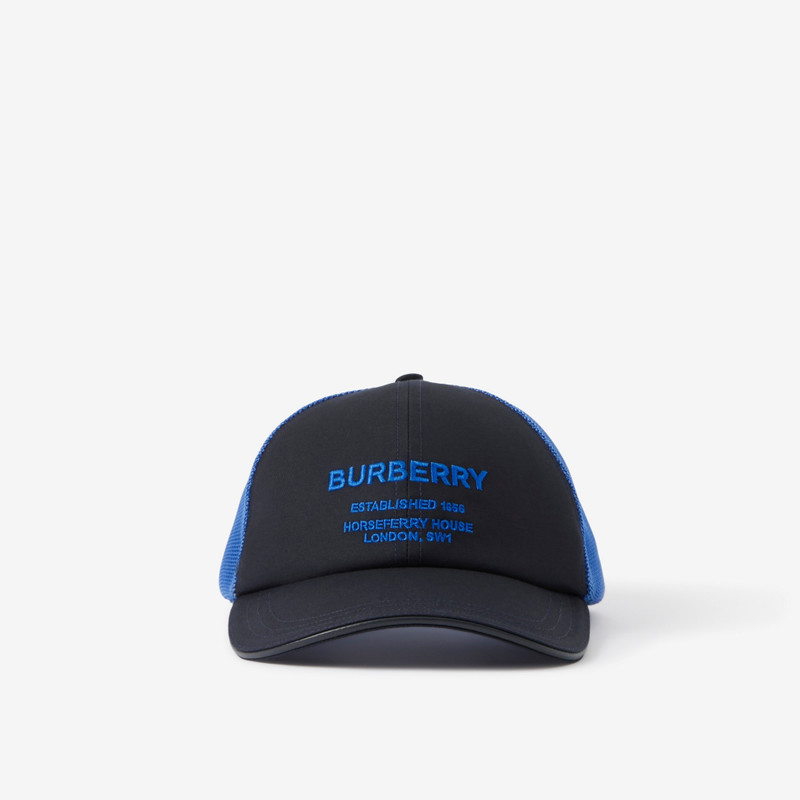 Horseferry Motif Cotton and Mesh Baseball Cap 1