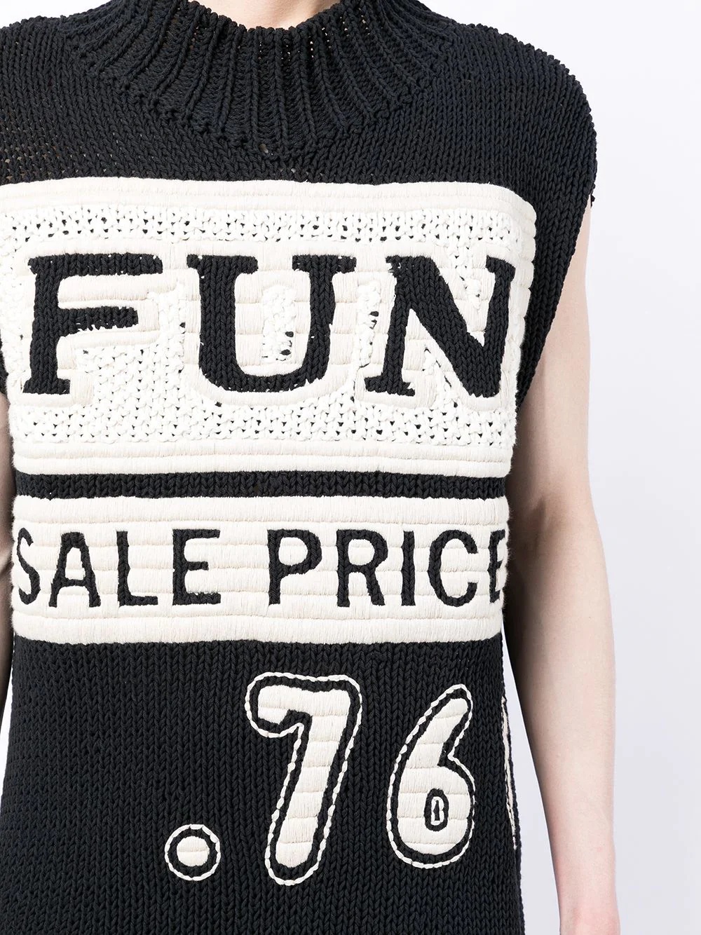 roll-neck slogan-print vest - 5