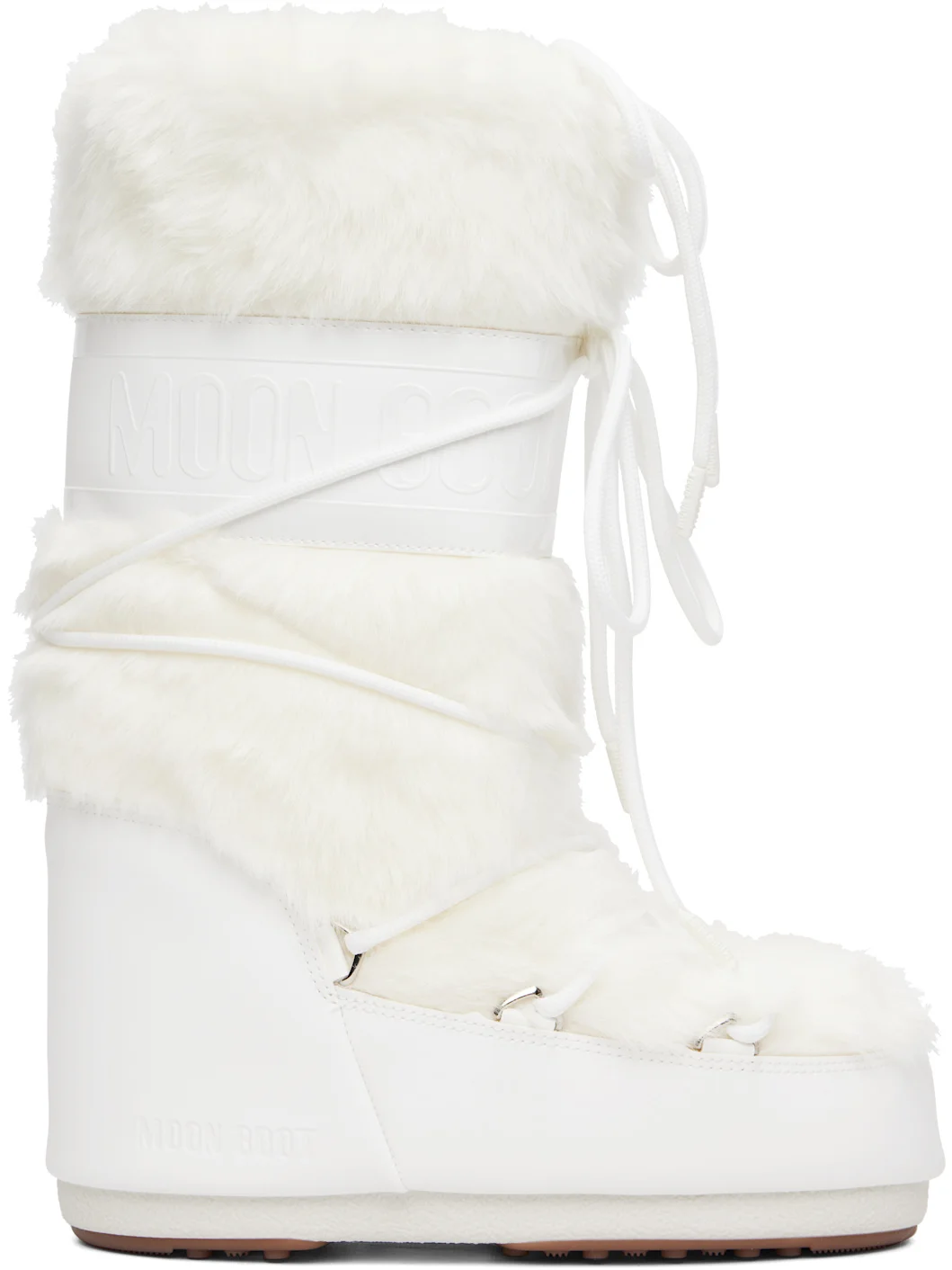 White Icon Faux-Fur Boots - 1