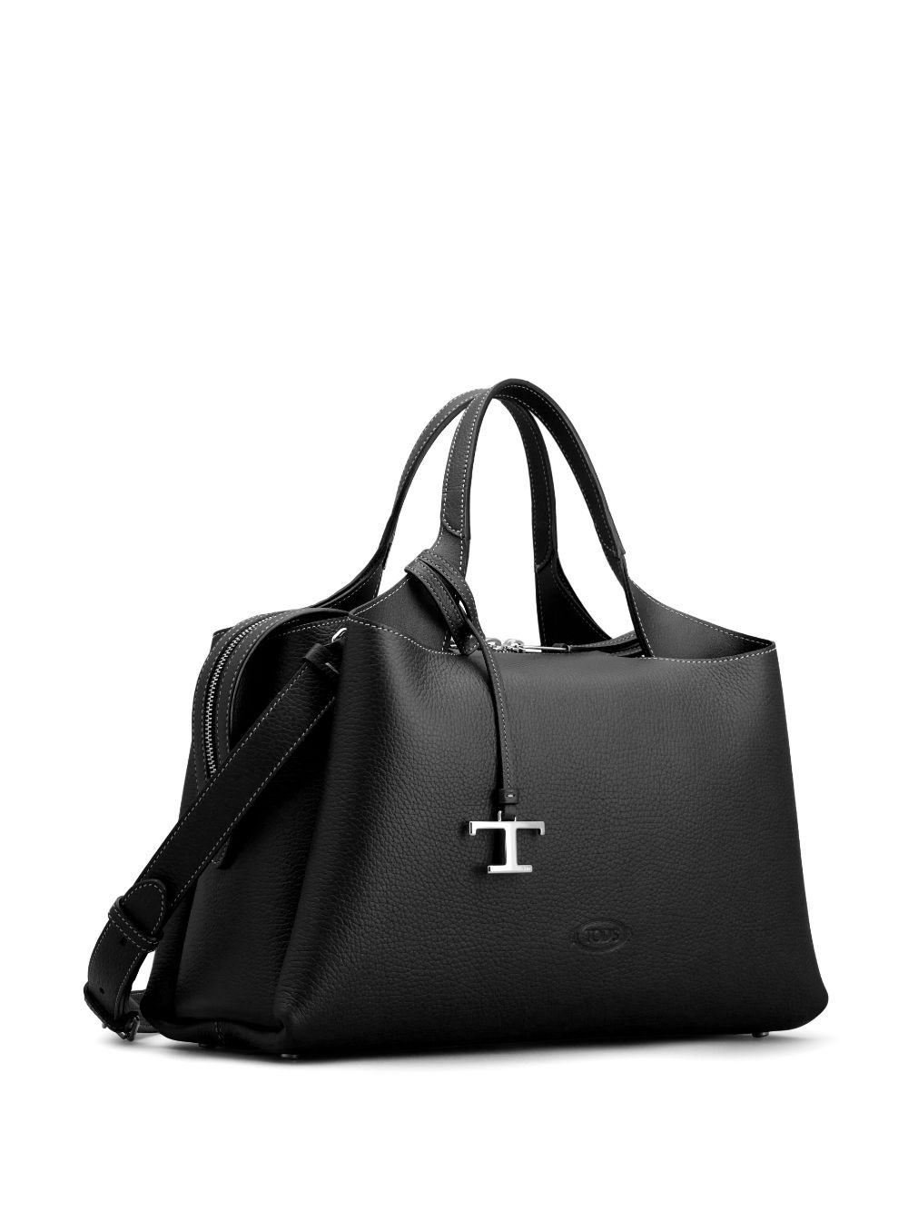 logo-pendant leather shoulder bag - 2