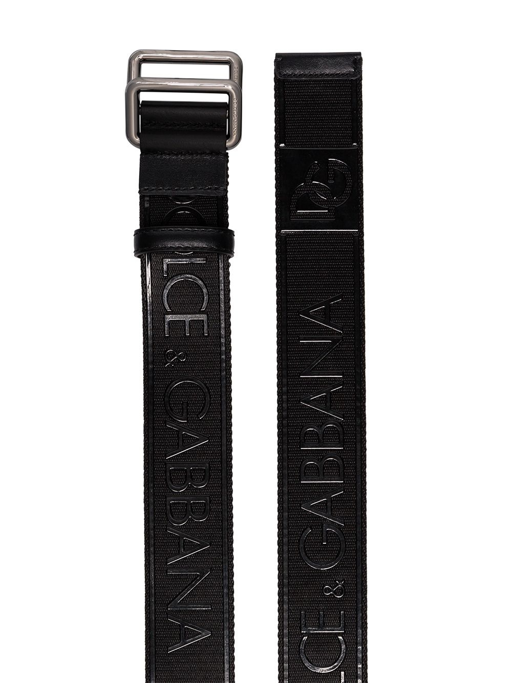 logo print buckled belt - 3