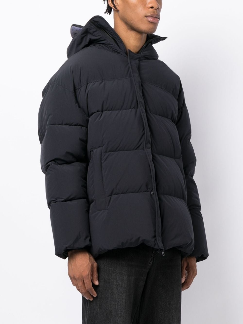 animal-print hooded padded jacket - 3