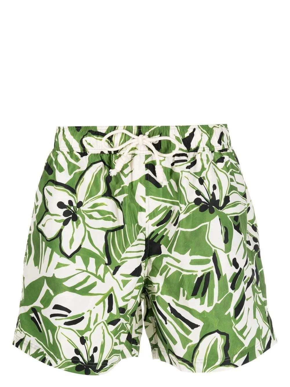 floral-print drawstring swim shorts - 1