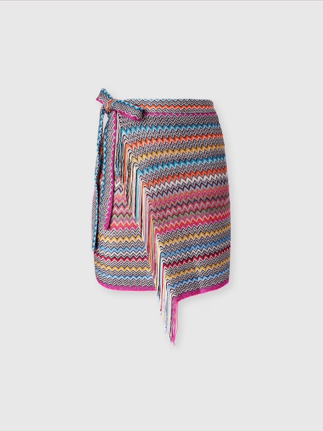 Viscose blend cover-up sarong with zig zag pattern - 1