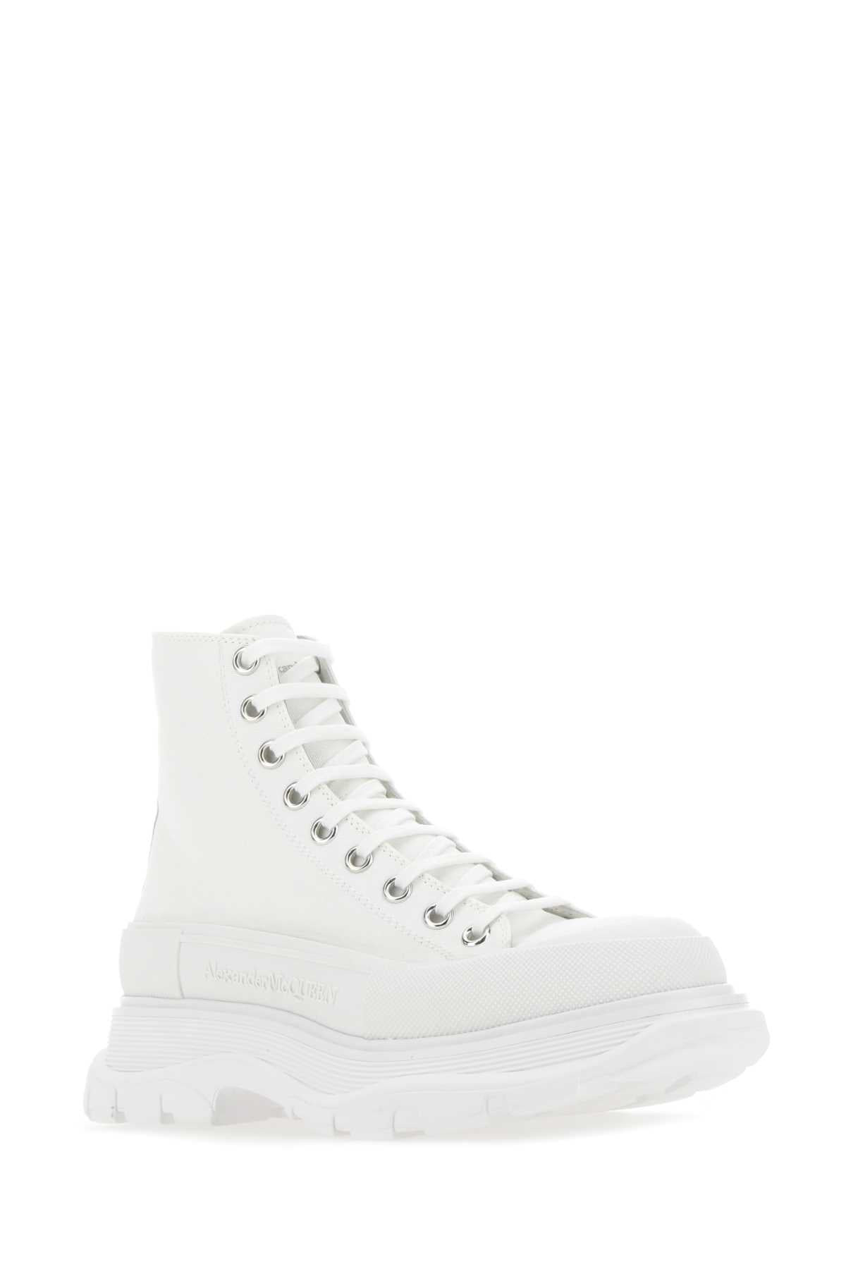 Alexander Mcqueen Men White Canvas Canvas Sack Sneakers - 2