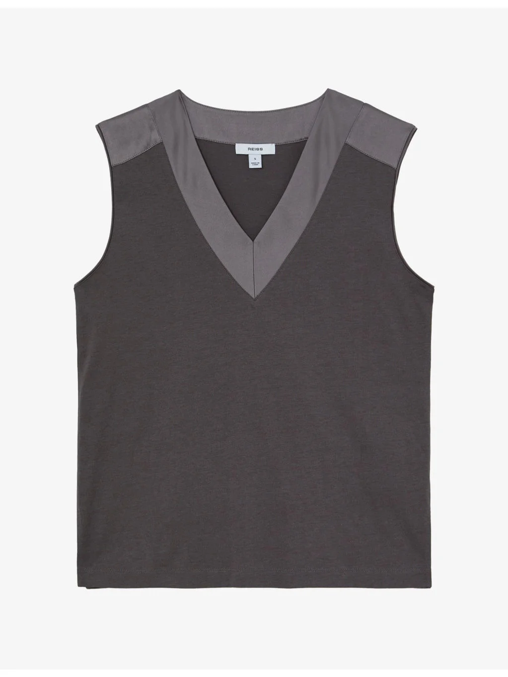 Kallie Contrast-Trim Silk-Blend Top - 1