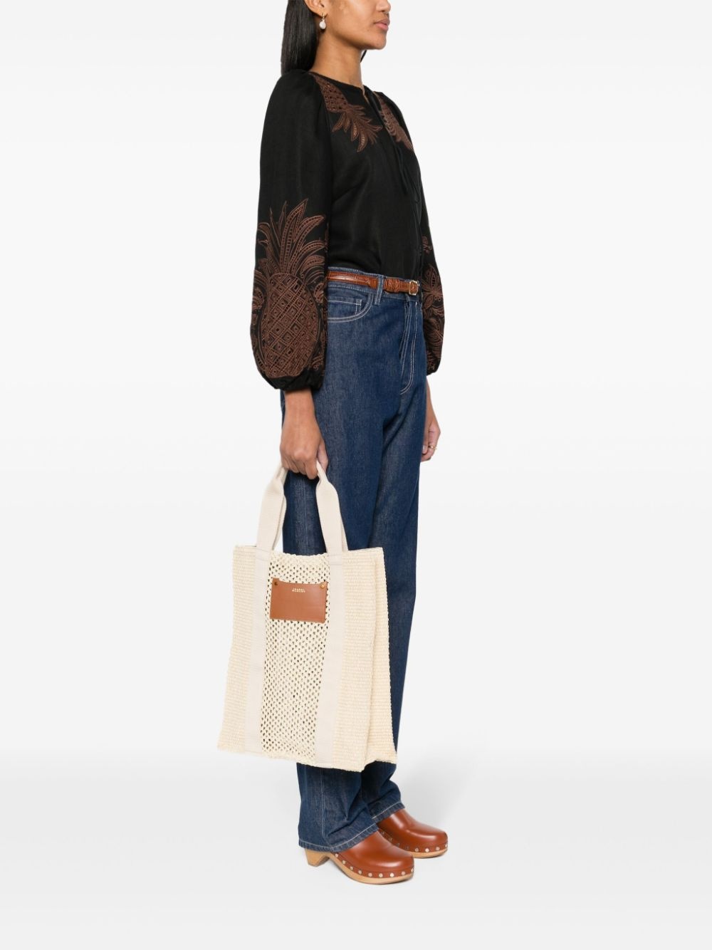 raffia tote bag - 2