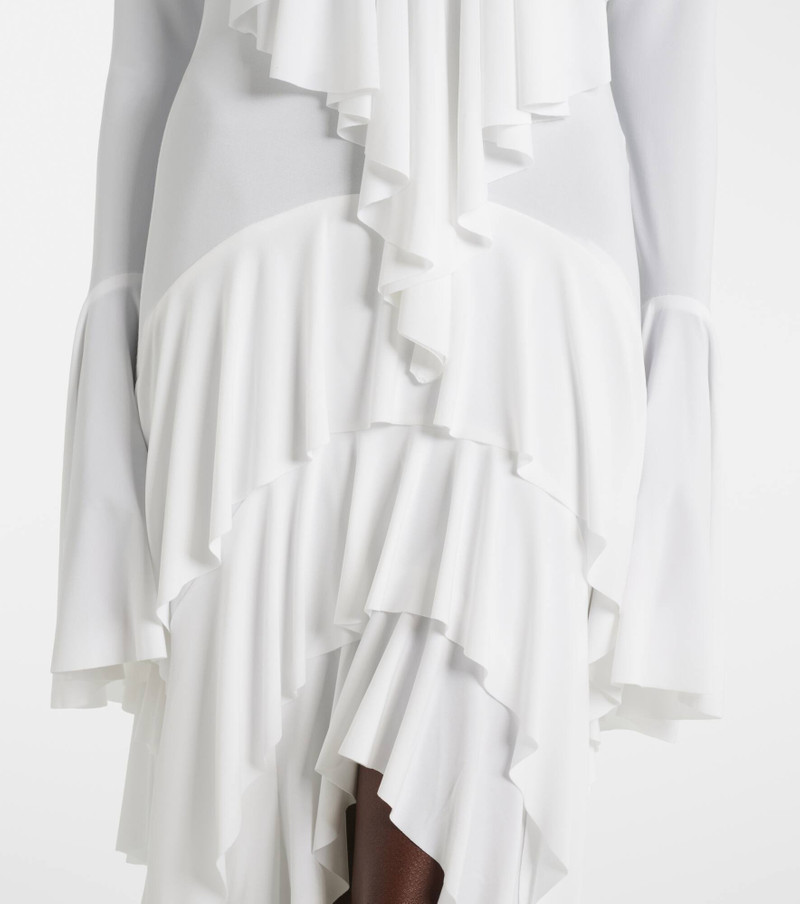 Tiered ruffled asymmetric maxi dress 5