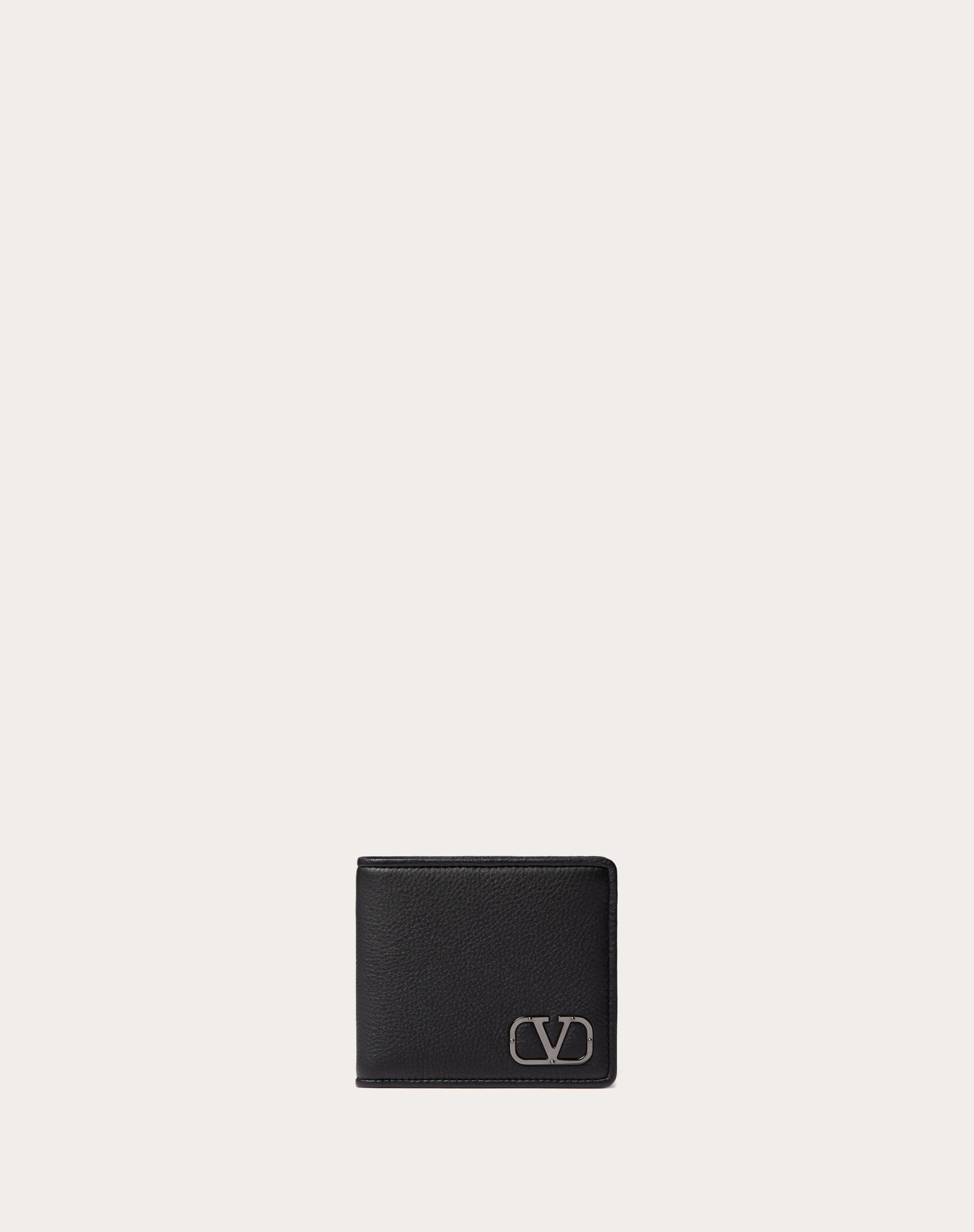 VLOGO TYPE WALLET IN GRAINY CALFSKIN - 1