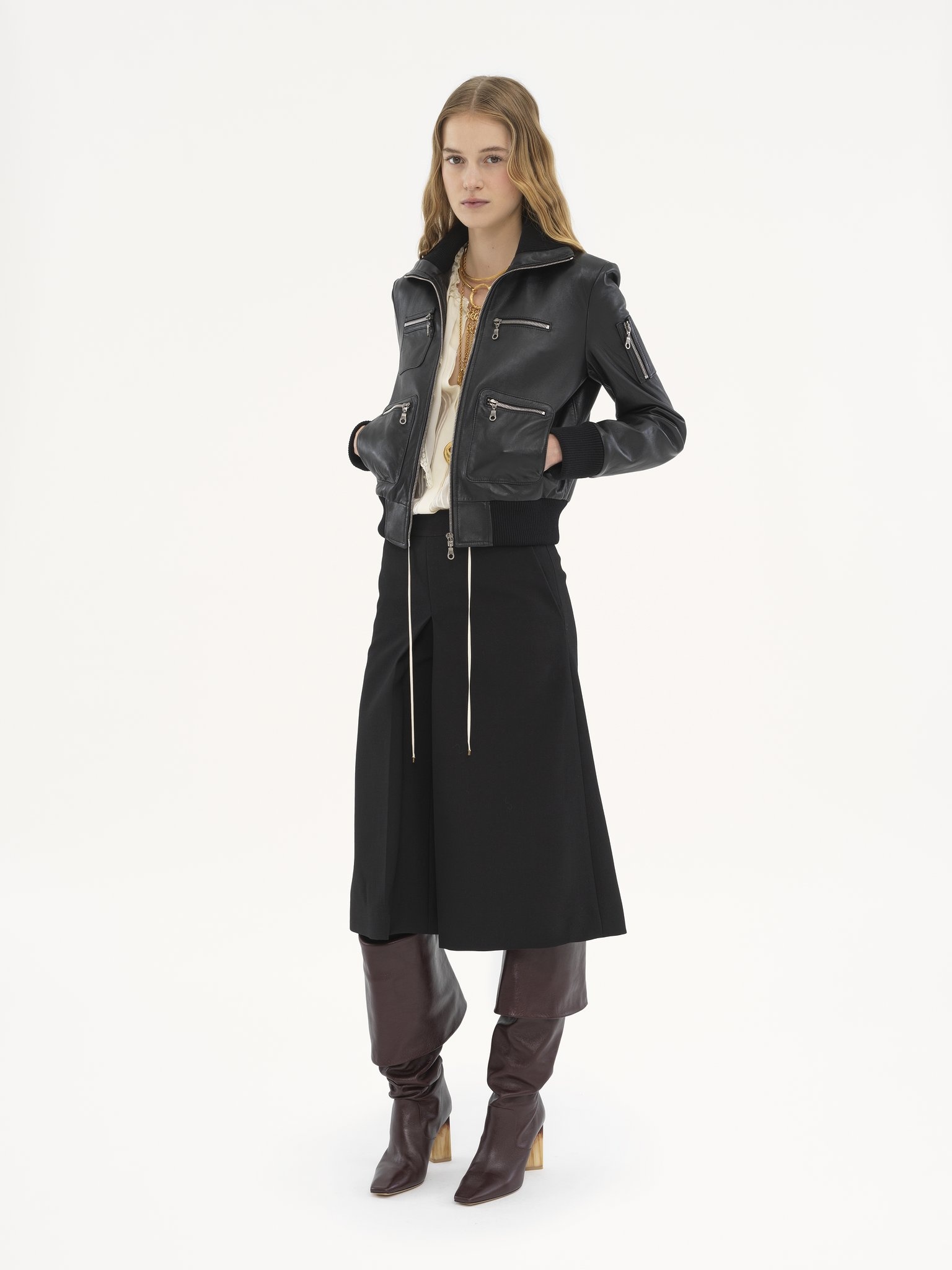 SHORT BLOUSON IN LEATHER - 3