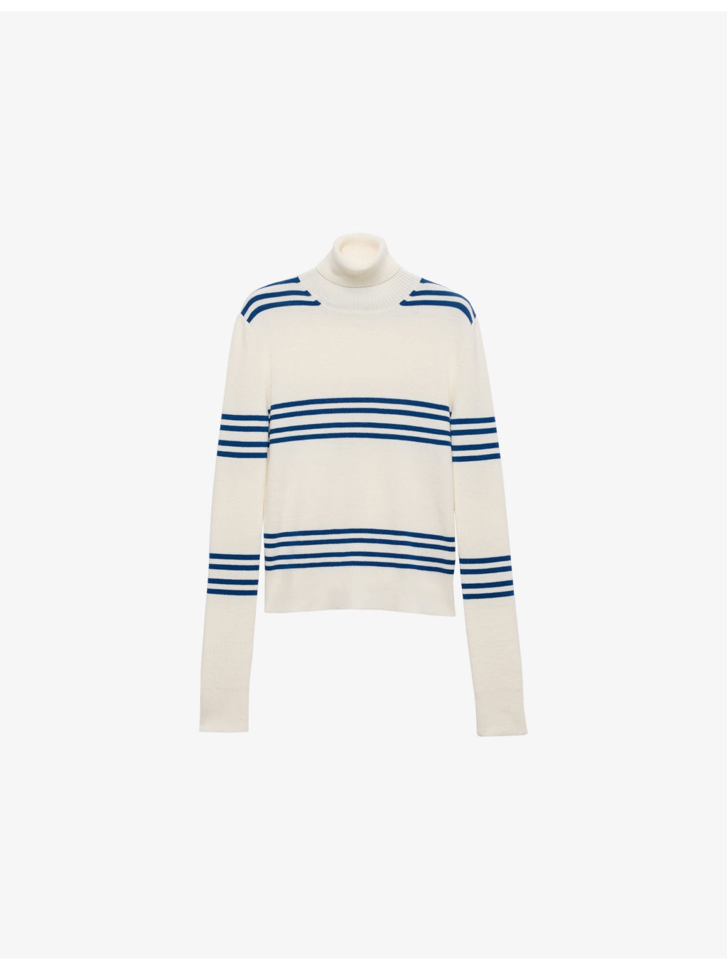 Stripe-Print Turtleneck Wool Jumper - 1