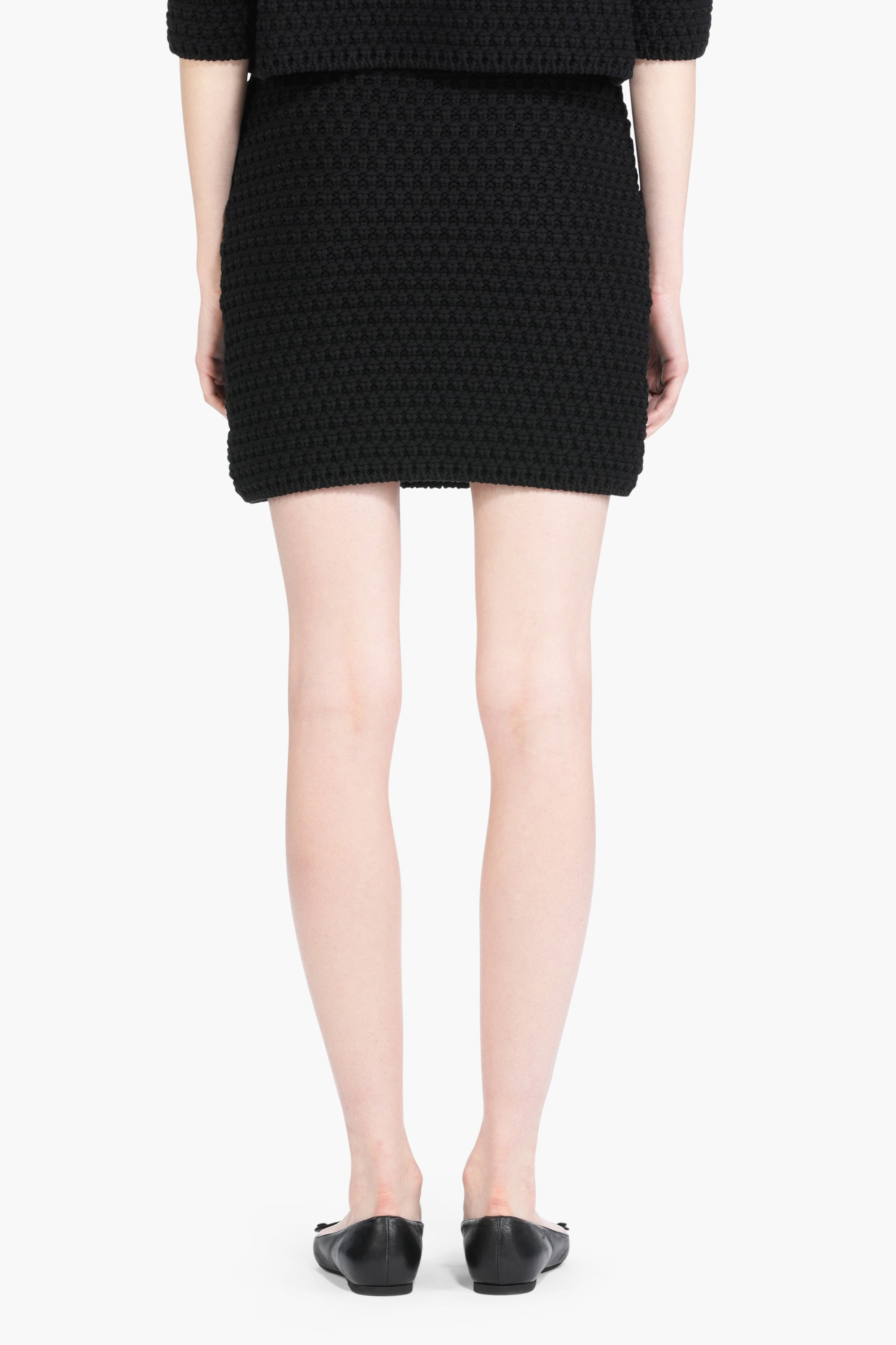 WAFFLE-KNIT MINI SKIRT - 2