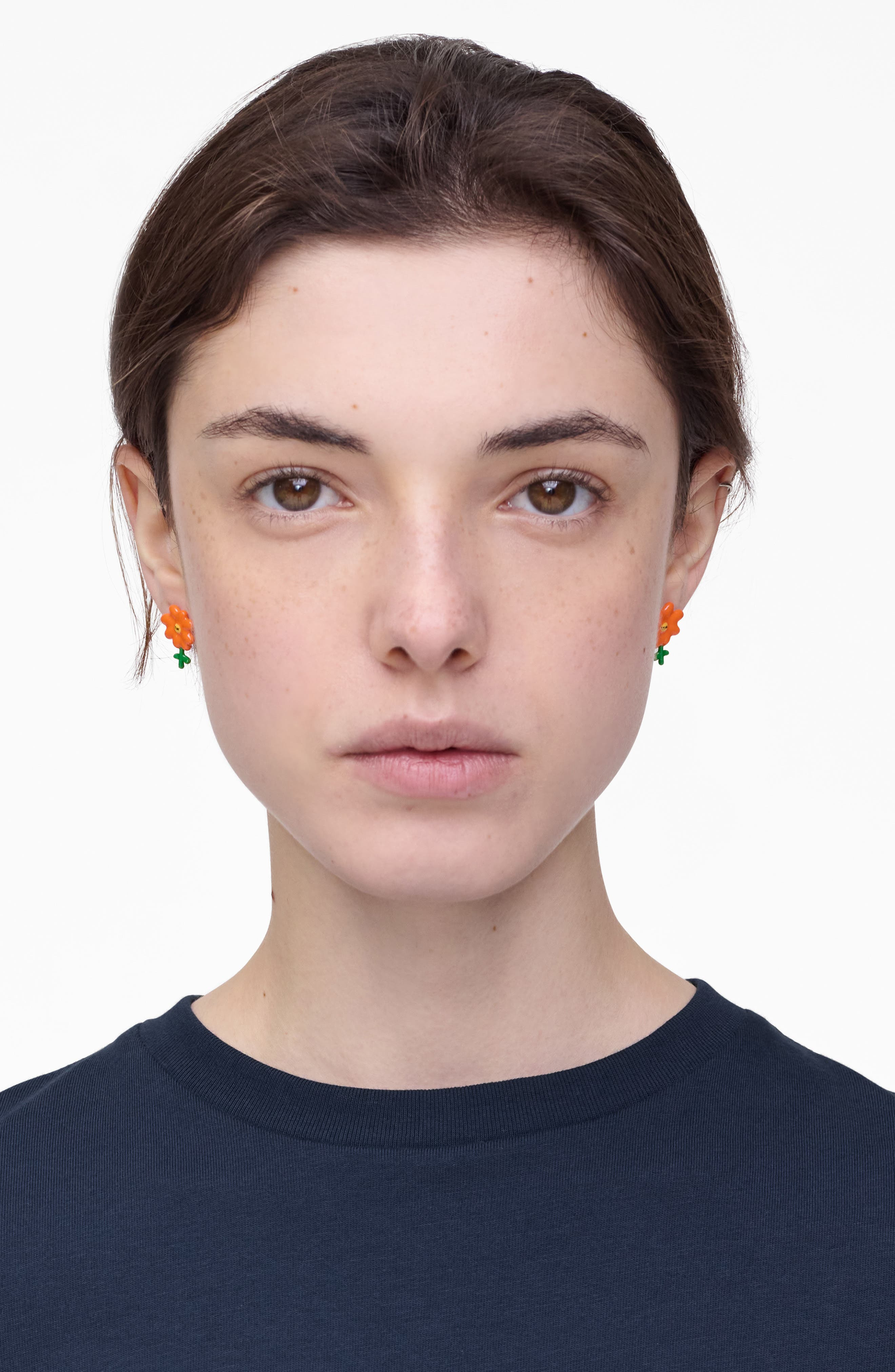 Marc Jacobs Stink Enamel Stud Earrings in Orange/silver at Nordstrom - 2