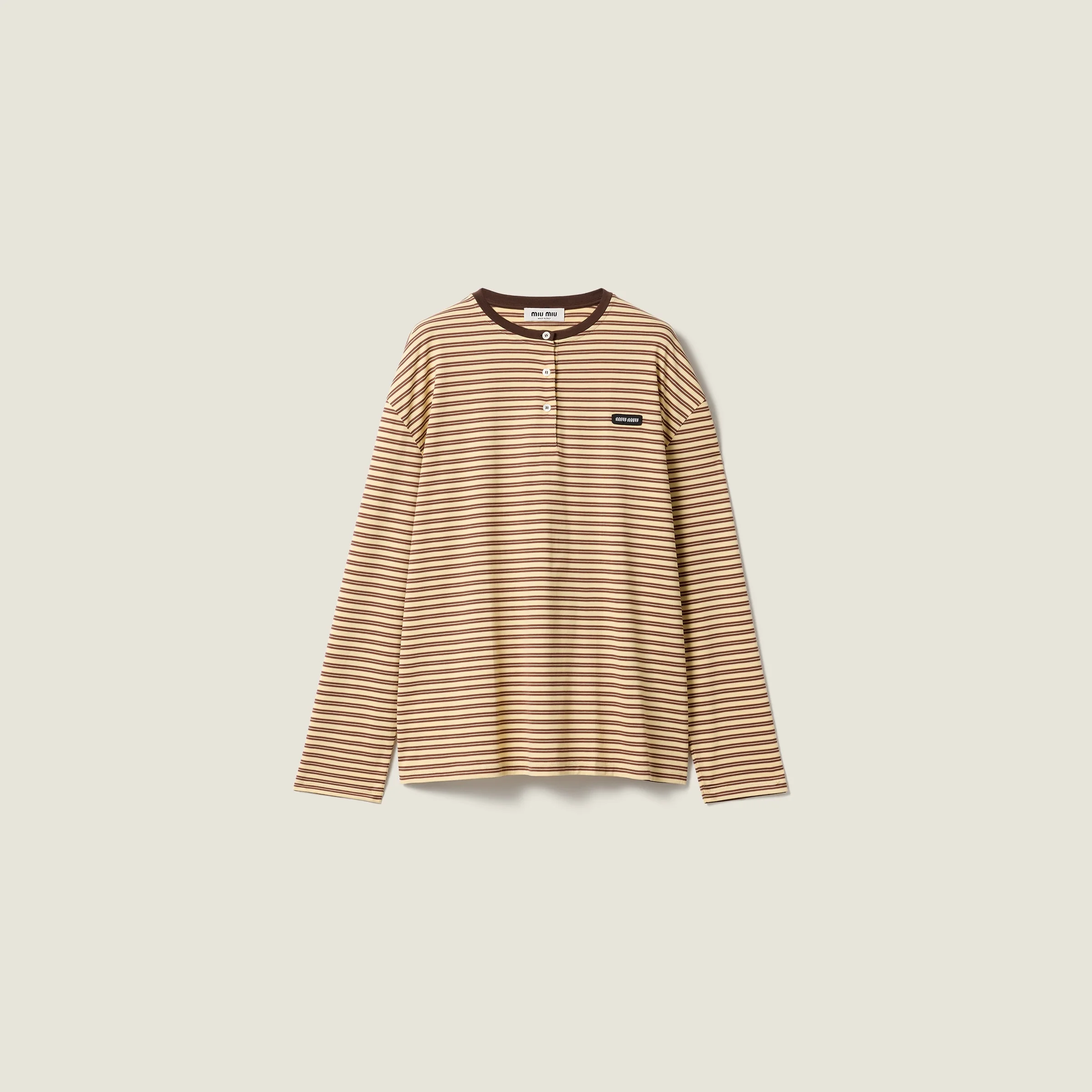 Striped jersey T-shirt - 1